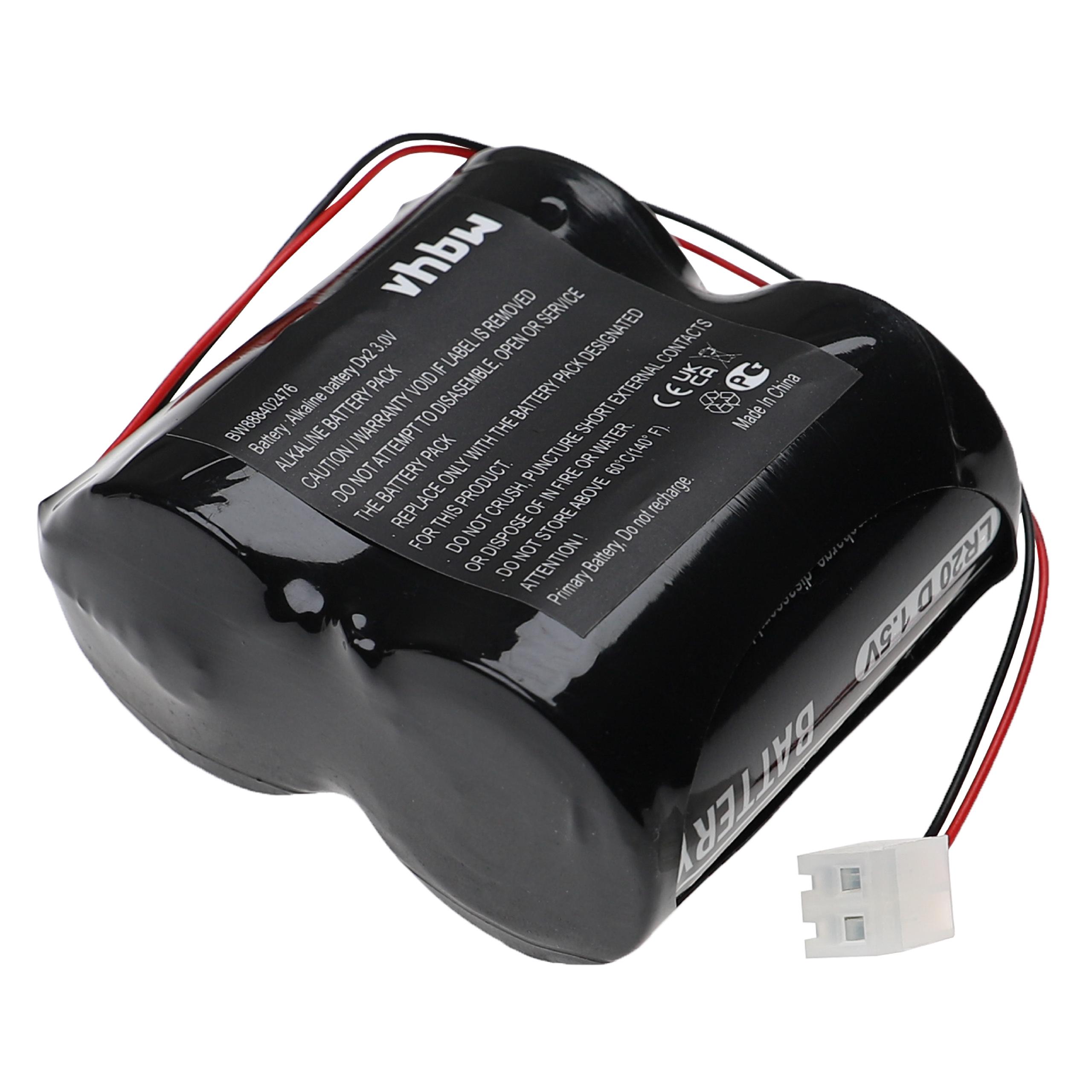 Alarm System Battery (2 Units) Replacement for ABUS FU2986 - 15Ah 3V Alkali-Mangan