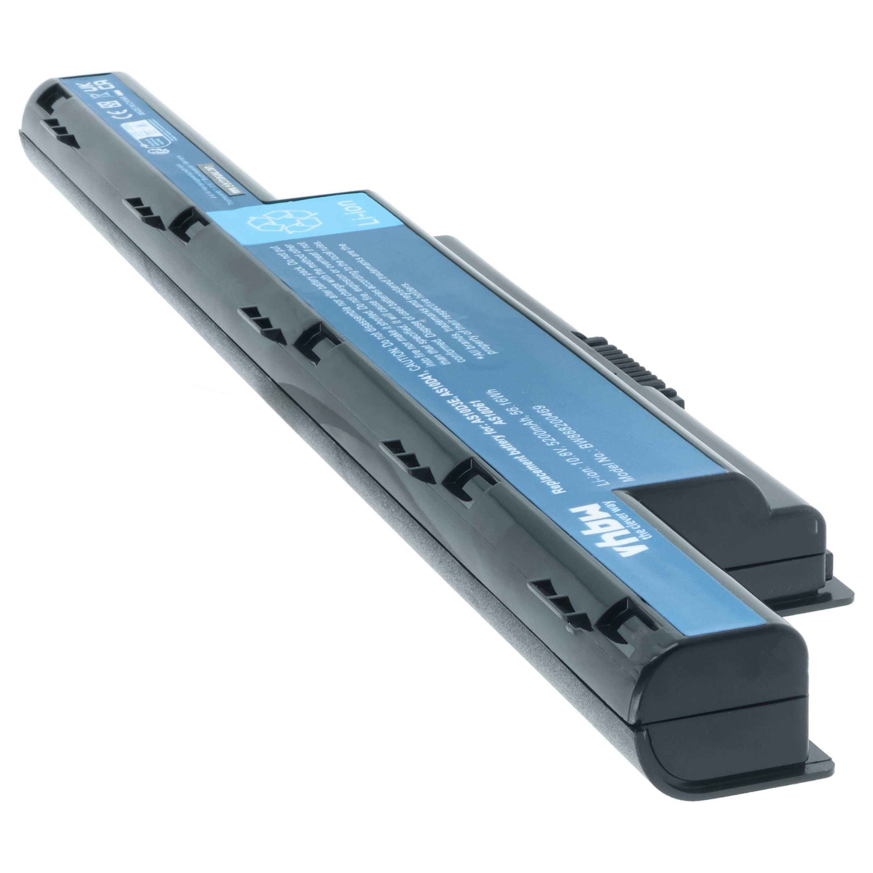 Akumulator do laptopa zamiennik Acer 31CR19/65-2, 31CR19/66-2, 31CR19/652 - 5200 mAh 10,8 V LiPo, czarny