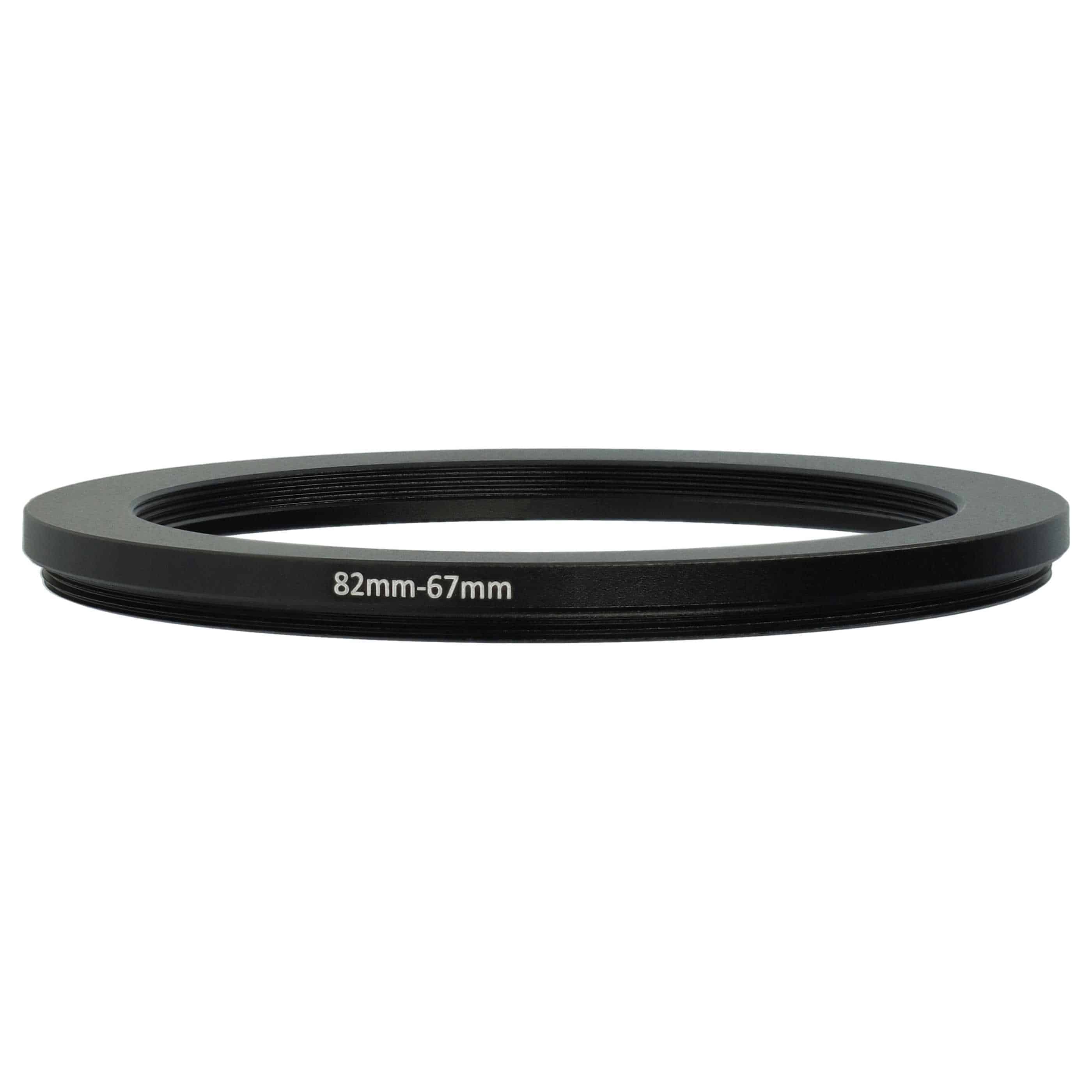 Step-Down-Ring Adapter von 82 mm auf 67 mm passend für Kamera Objektiv - Filteradapter, Metall, schwarz