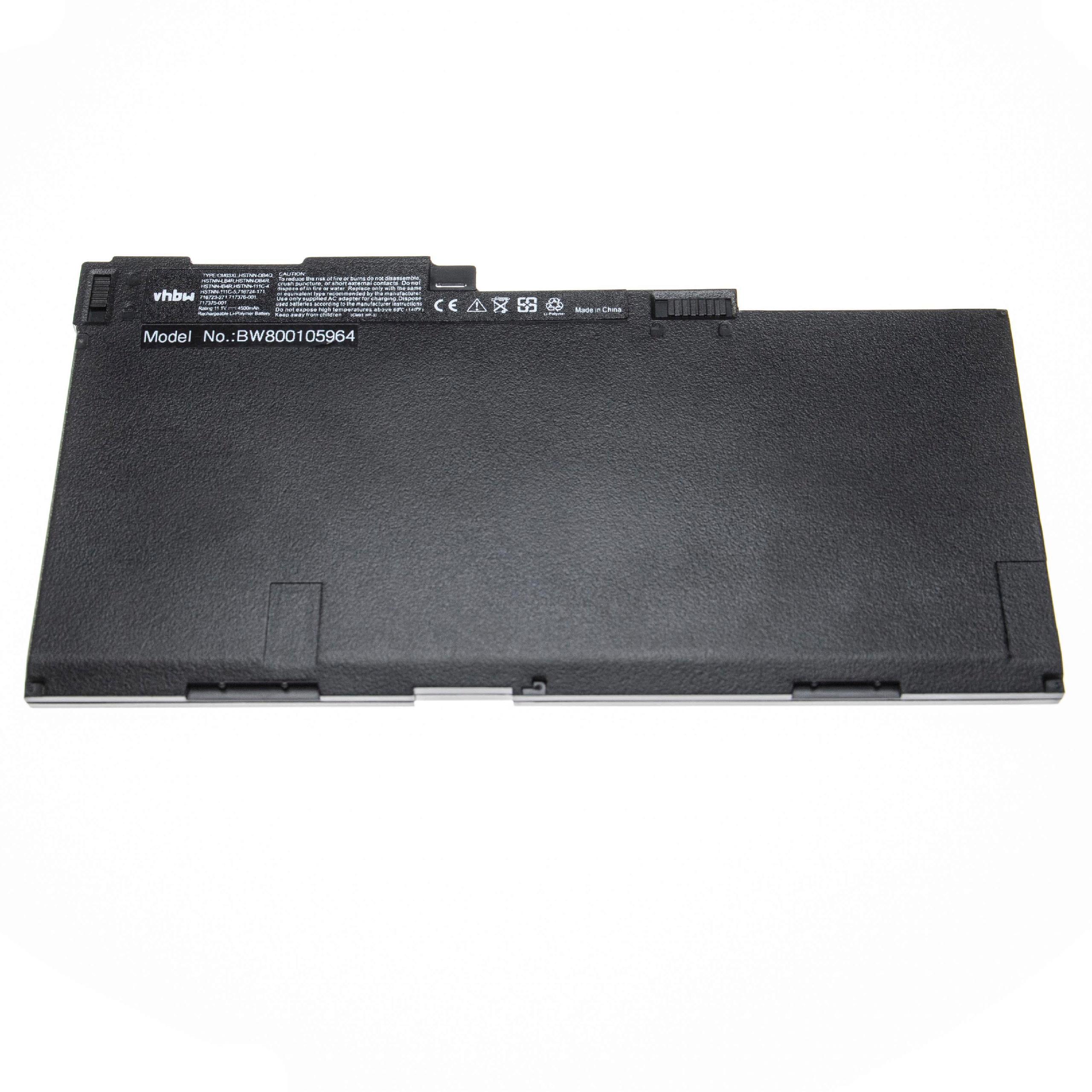 Batterie remplace HP 716723-271, 716723-2C1 pour ordinateur portable - 4500mAh 11,1V Li-polymère, noir