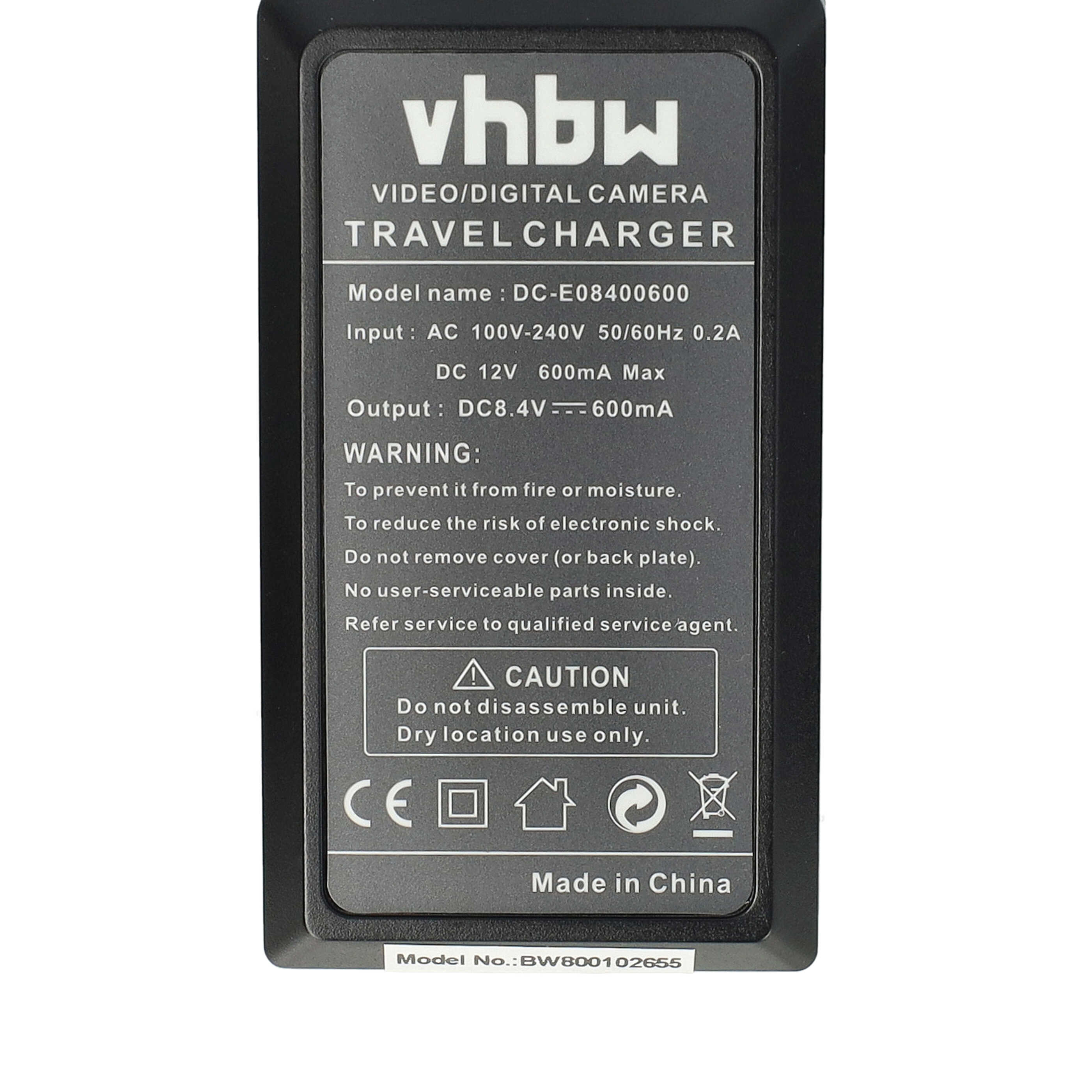 Battery Charger suitable for Canon EOS Kiss X80, Rebel T6, 2000D, 4000D Digital Camera - 0.6 A, 8.4 V