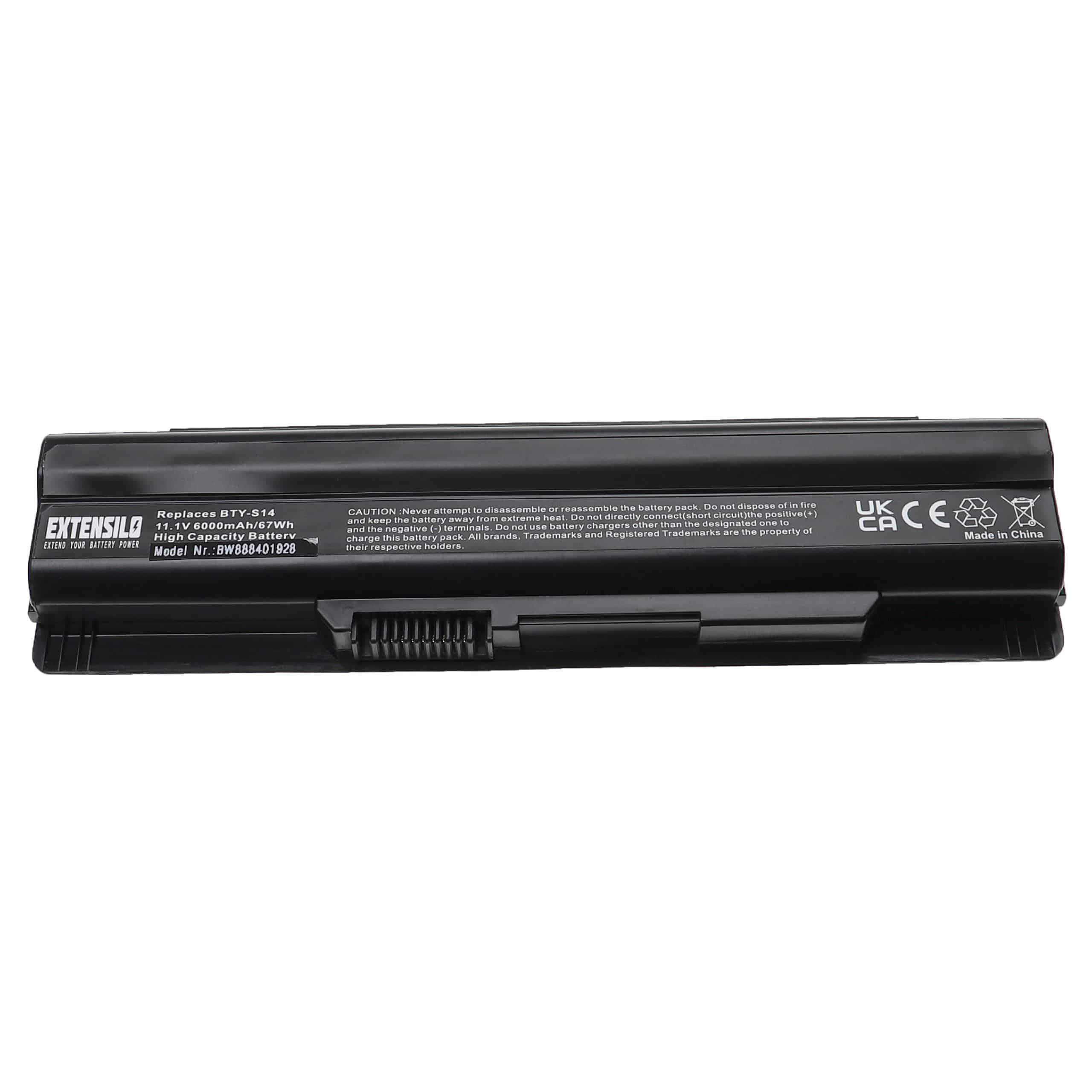 Akumulator do laptopa zamiennik Medion BTY-S14, BTY-S15, 40029150, 40029231, 40029683 - 6000 mAh 11,1 V Li-Ion