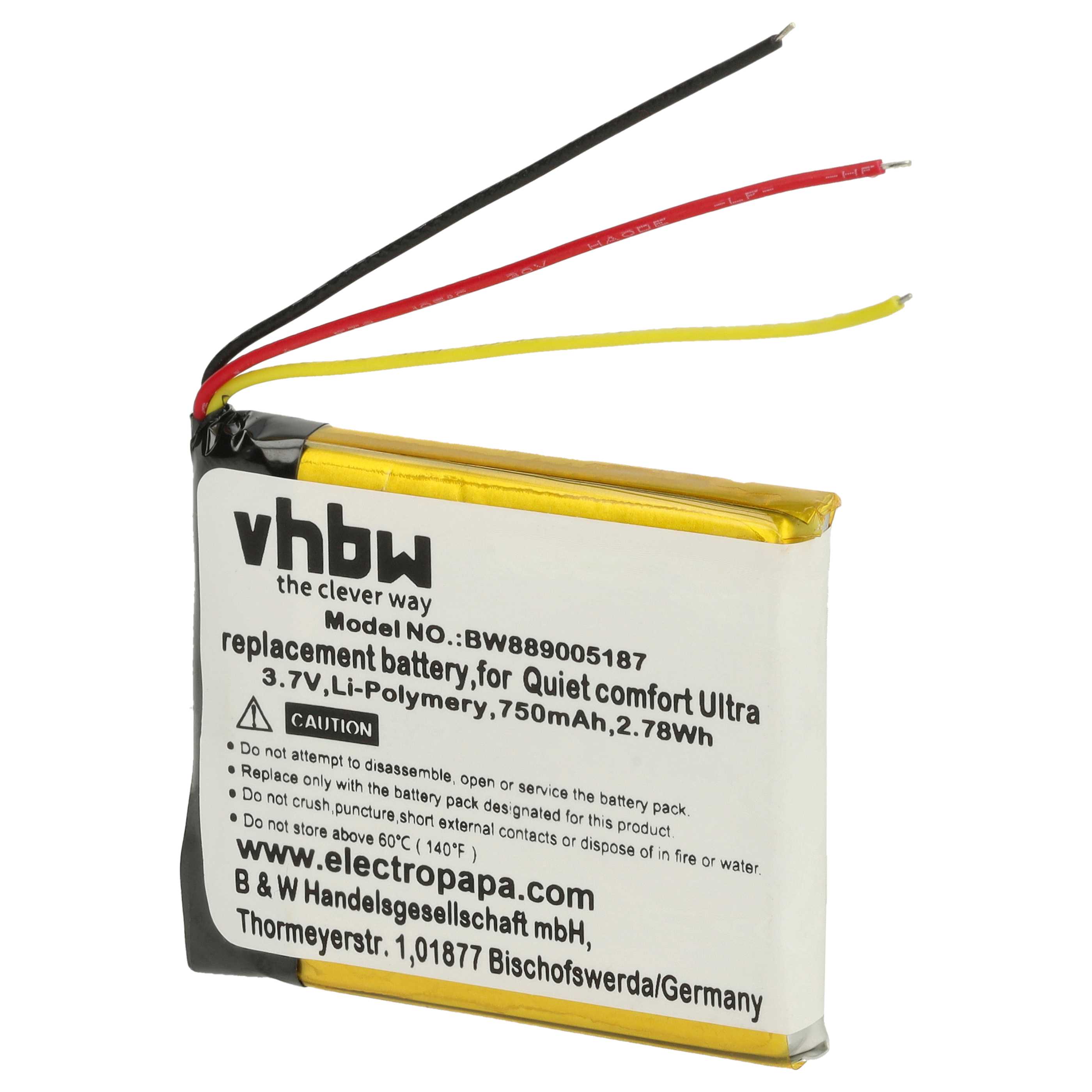 Akumulator do słuchawek bezprzewodowych Bose Quiet Comfort Ultra - 750 mAh 3,7 V LiPo