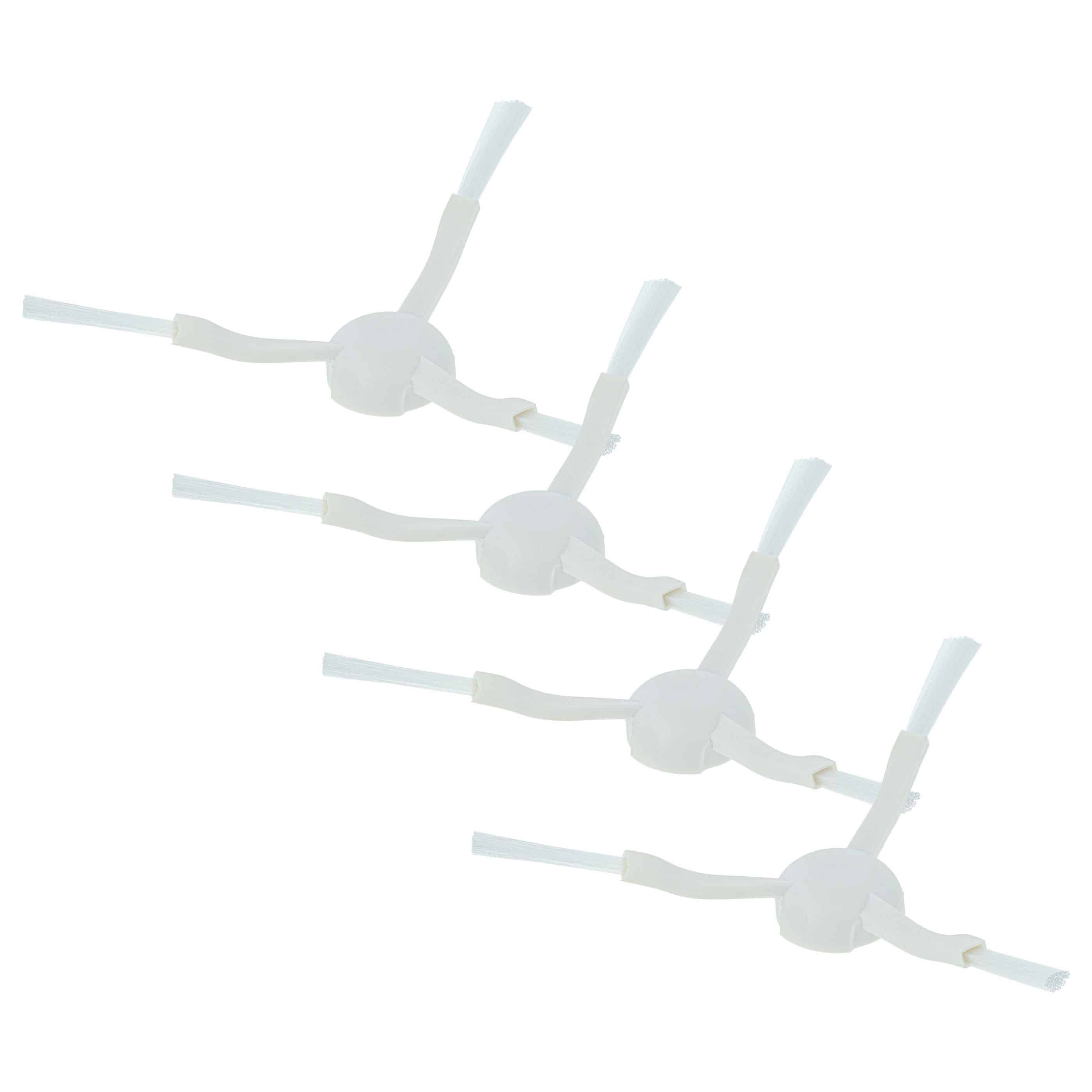 4x Side Brush suitable for Dreame, Xiaomi Mijia 1C Robot Vacuum Cleaner etc. - 3-armed, white