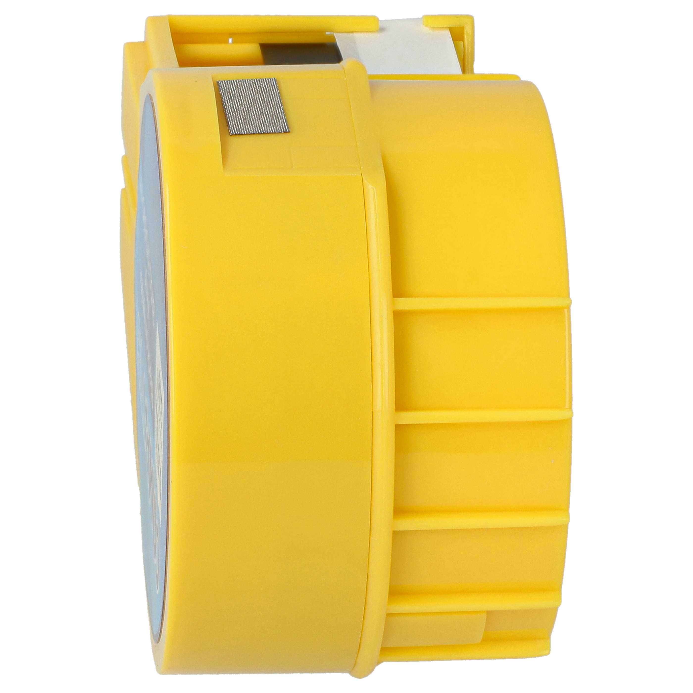 2x Schriftband als Ersatz für Brady M21-375-595-WT 9,35mm Schwarz auf Weiß, Vinyl