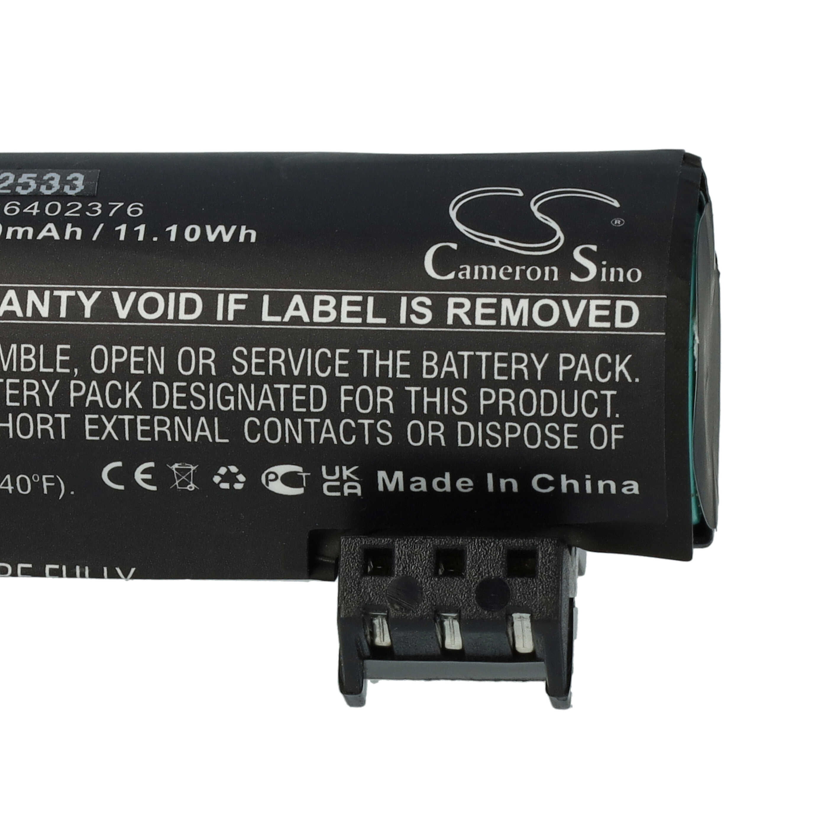 Barcode Scanner POS Battery Replacement for Ingenico F12432566, F26402376 - 3000mAh 3.7V Li-Ion