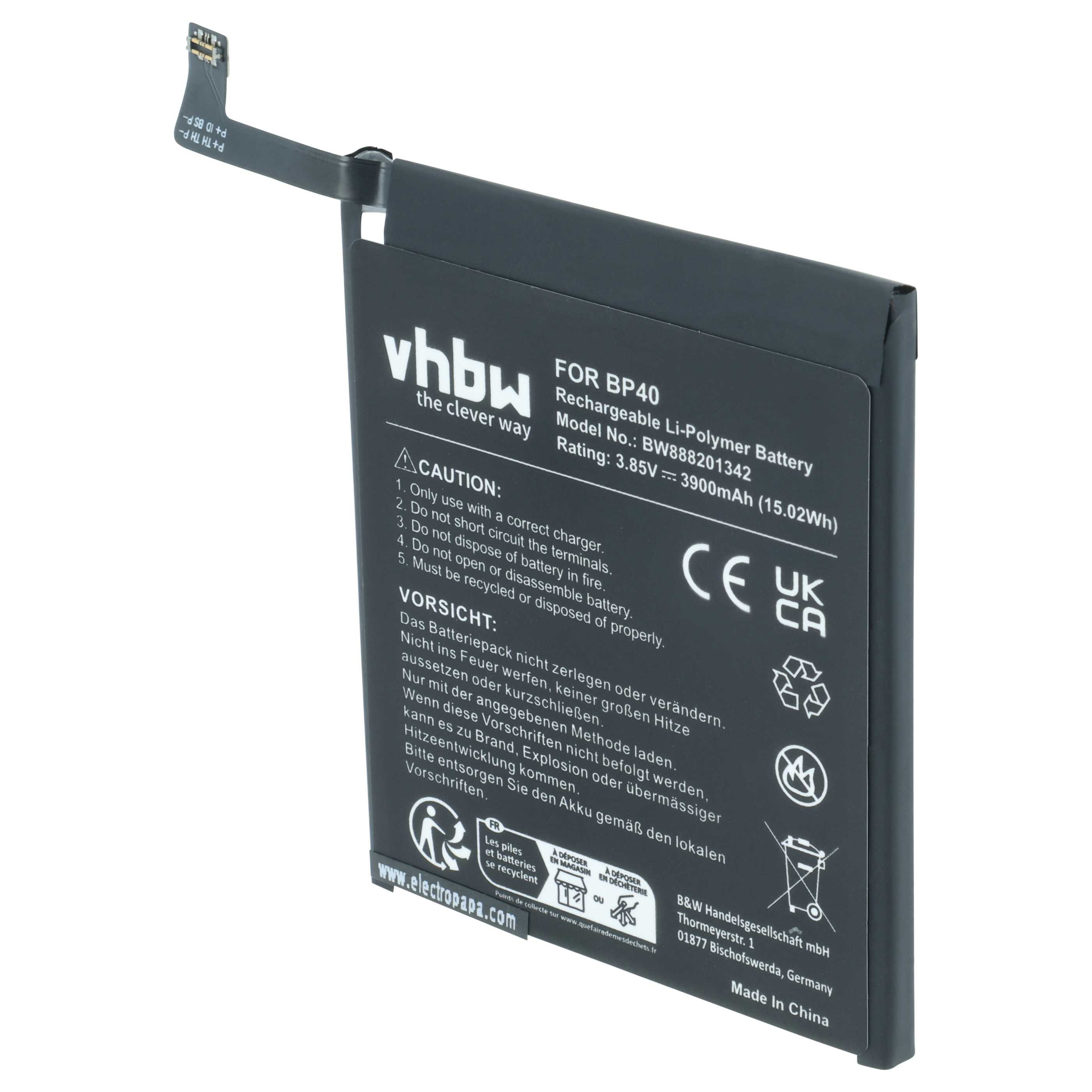 Akumulator do telefonu smartfona zamiennik Redmi BP40 - 3900 mAh 3,85 V LiPo