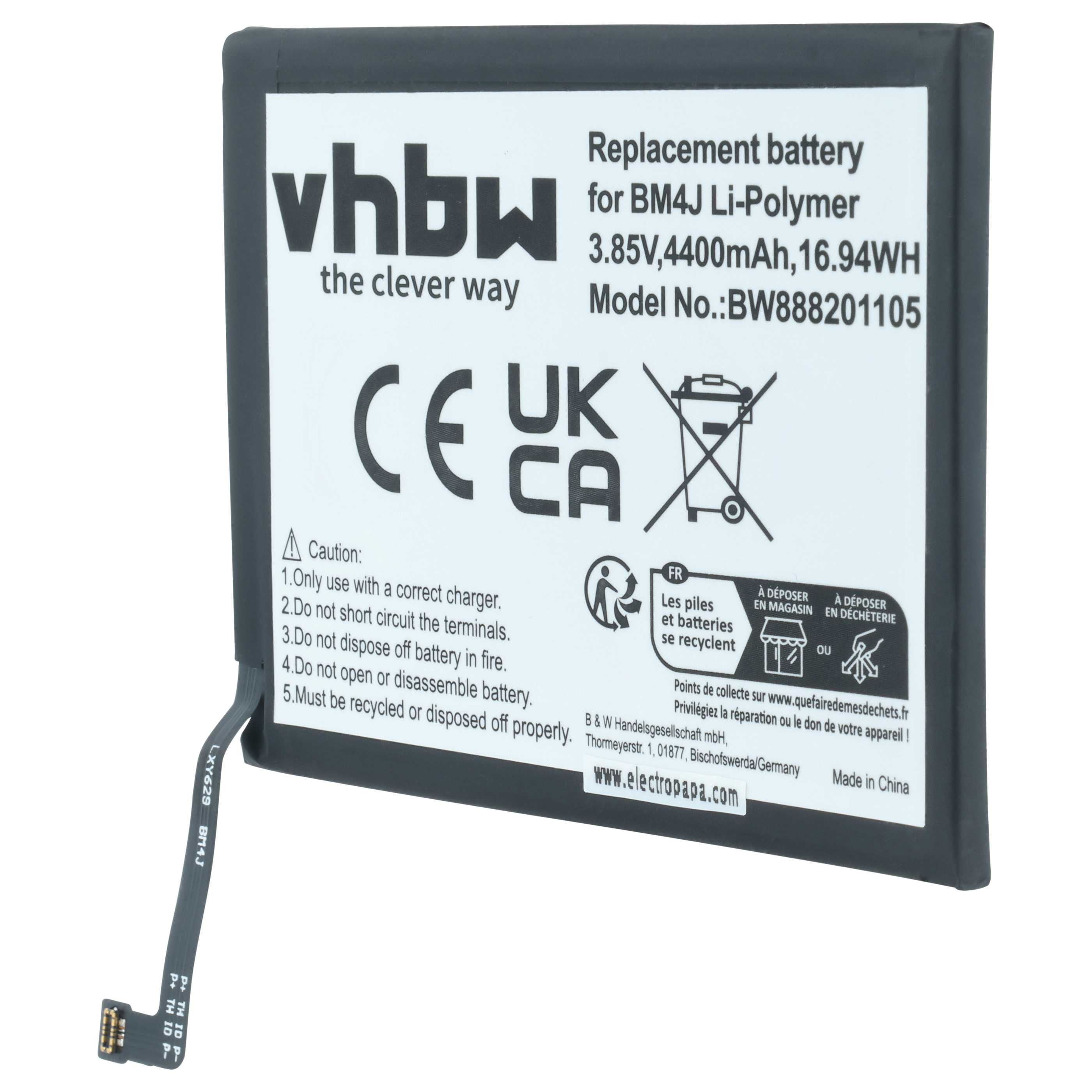 Akumulator do telefonu smartfona zamiennik Xiaomi / Redmi BM4J - 4400 mAh 3,85 V LiPo