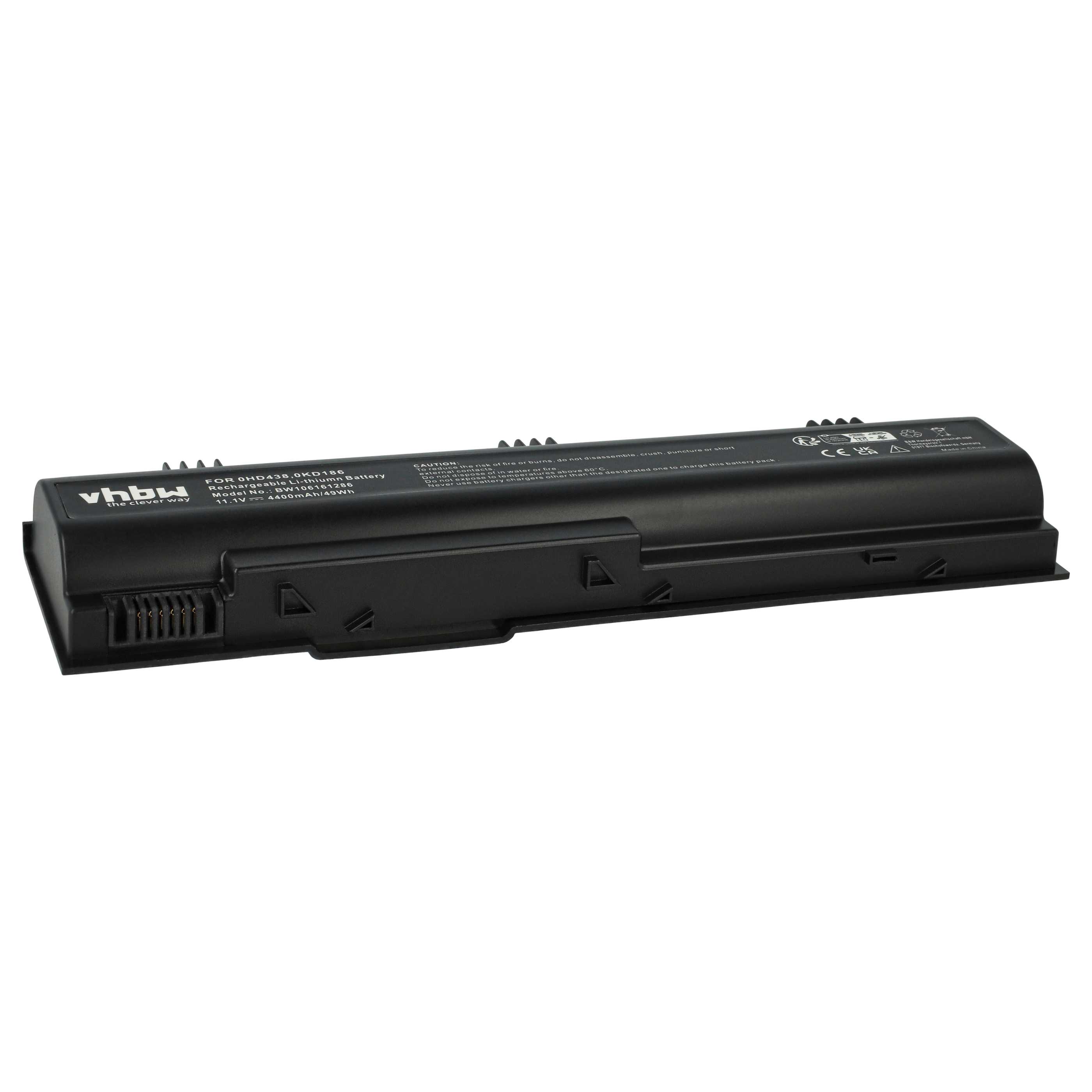 Akumulator do laptopa zamiennik Dell 0TD612, 0TD429, 0WD414, 0HD438, 0KD186 - 4400 mAh 11,1 V Li-Ion, czarny
