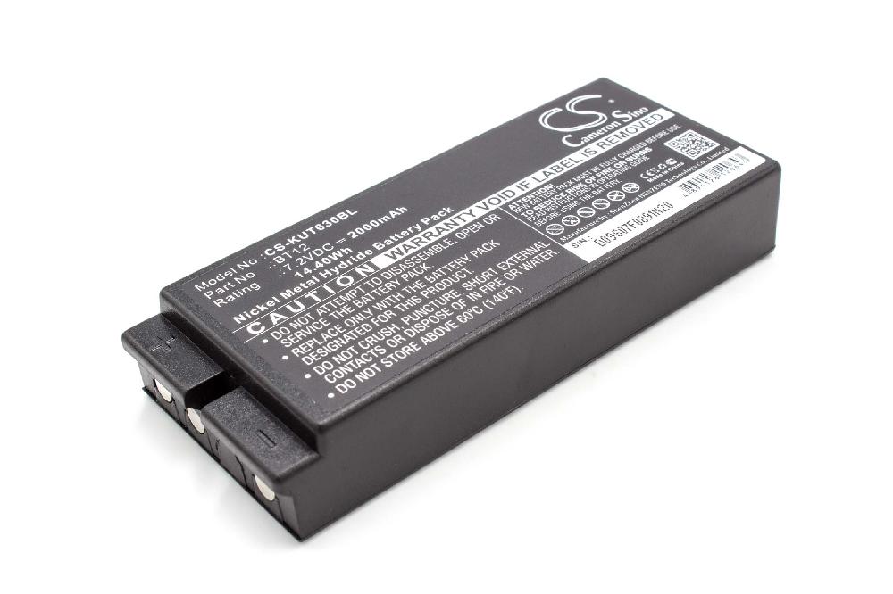 Batterie remplace Danfoss 2303696, BT12 pour télécomande industrielle - 2000mAh 7,2V NiMH