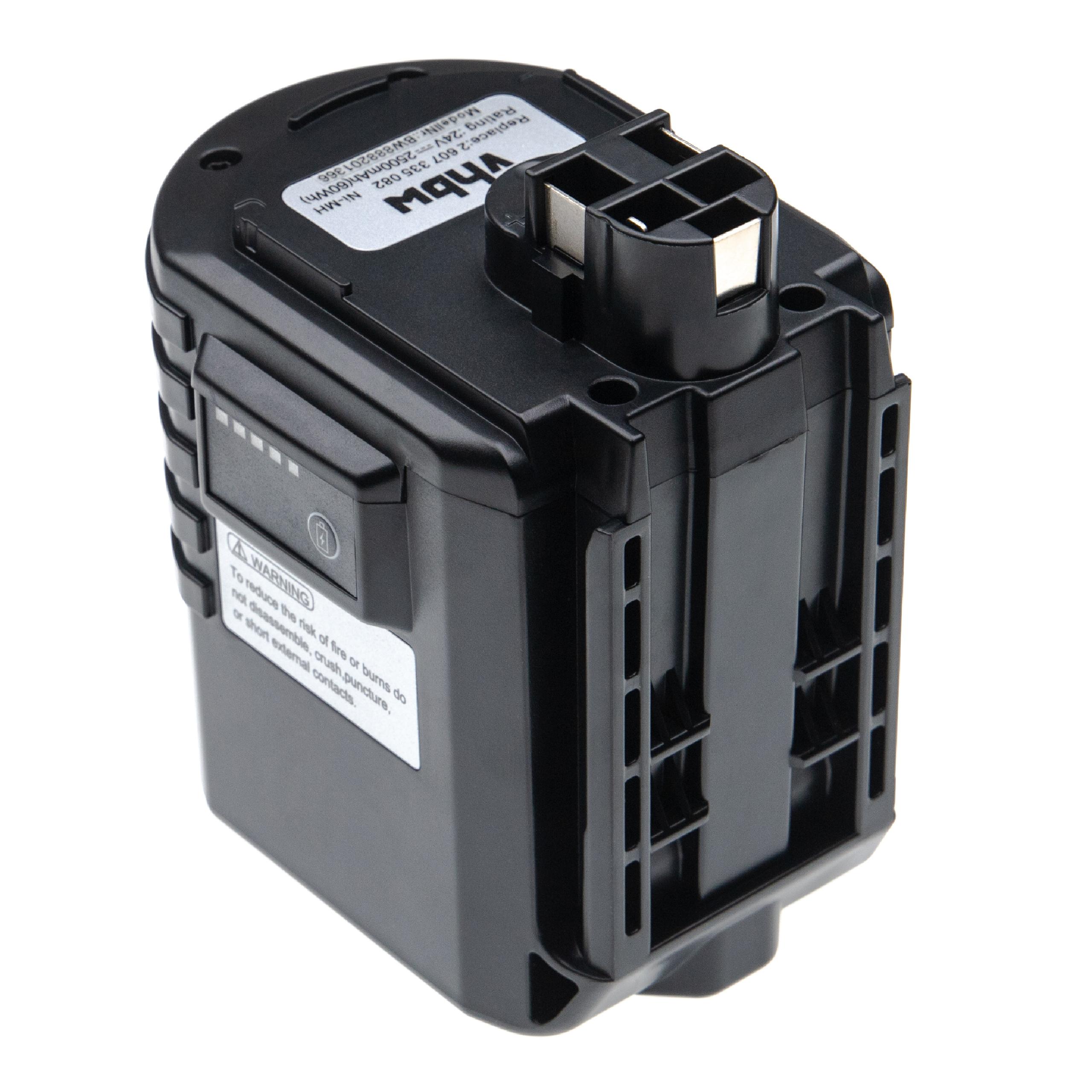 Batterie remplace Bosch 2 607 335 082, 1617334082, 2607335082 pour outil électrique - 2500 mAh, 24 V, NiMH