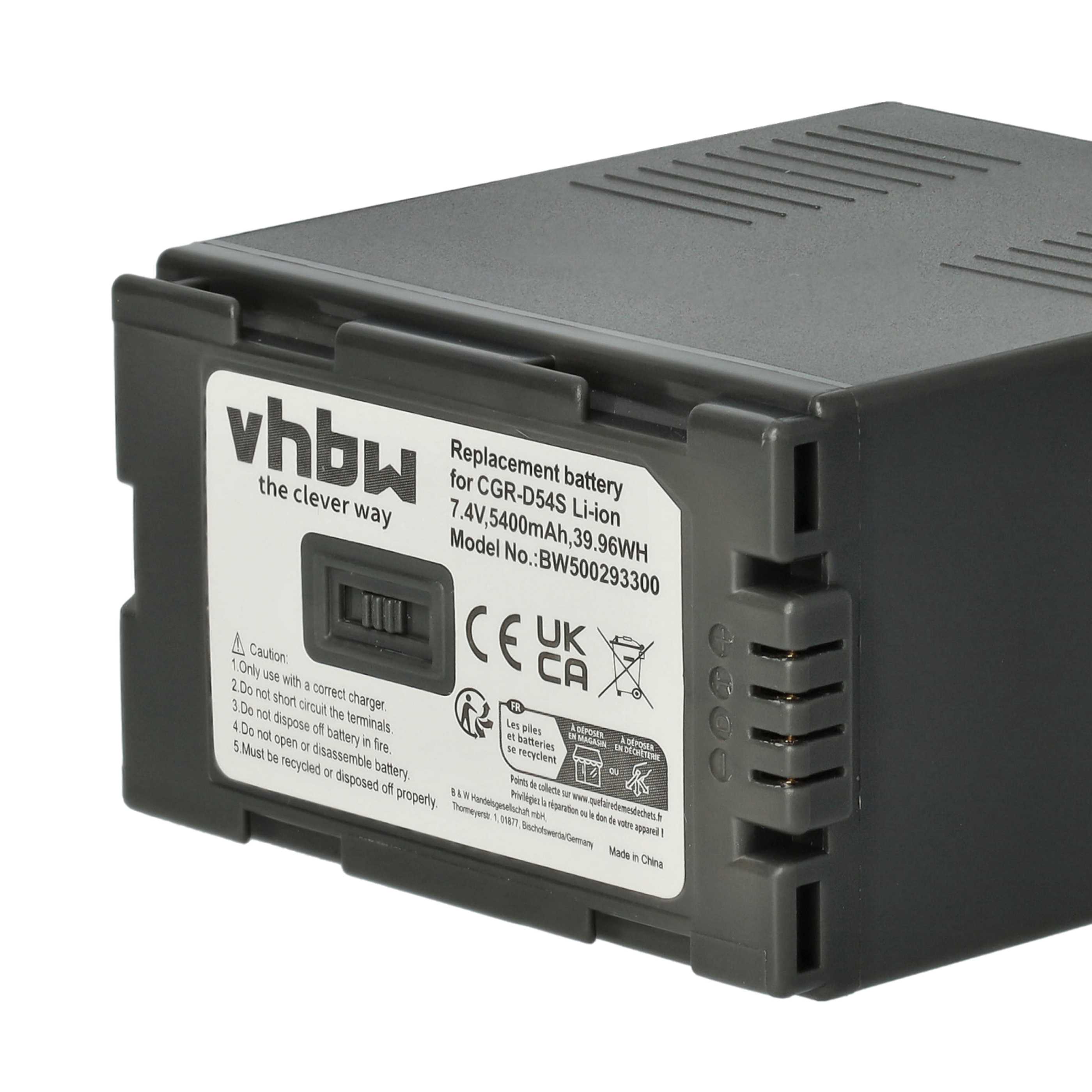 2x Battery replaces Hitachi DZ-BP28, DZ-BP16 - 5400mAh, 7.4V, Li-Ion