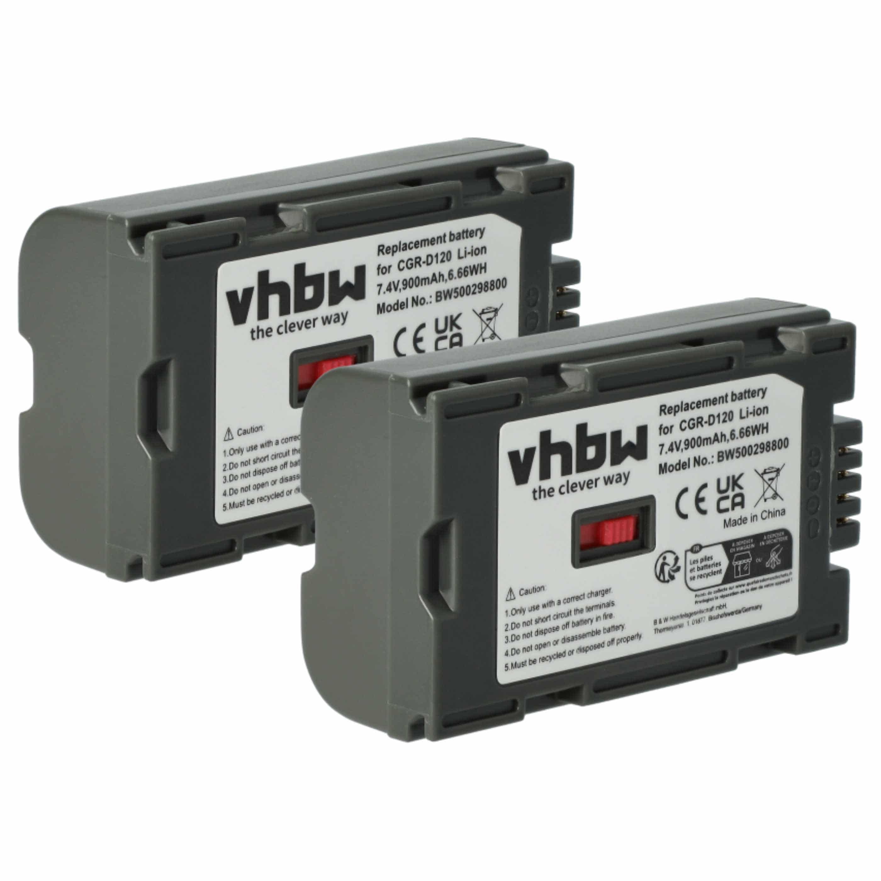 Videocamera 2x Battery replaces Hitachi DZ-BP28, DZ-BP14, DZ-BP16 - 900 mAh 7.2 V Li-Ion