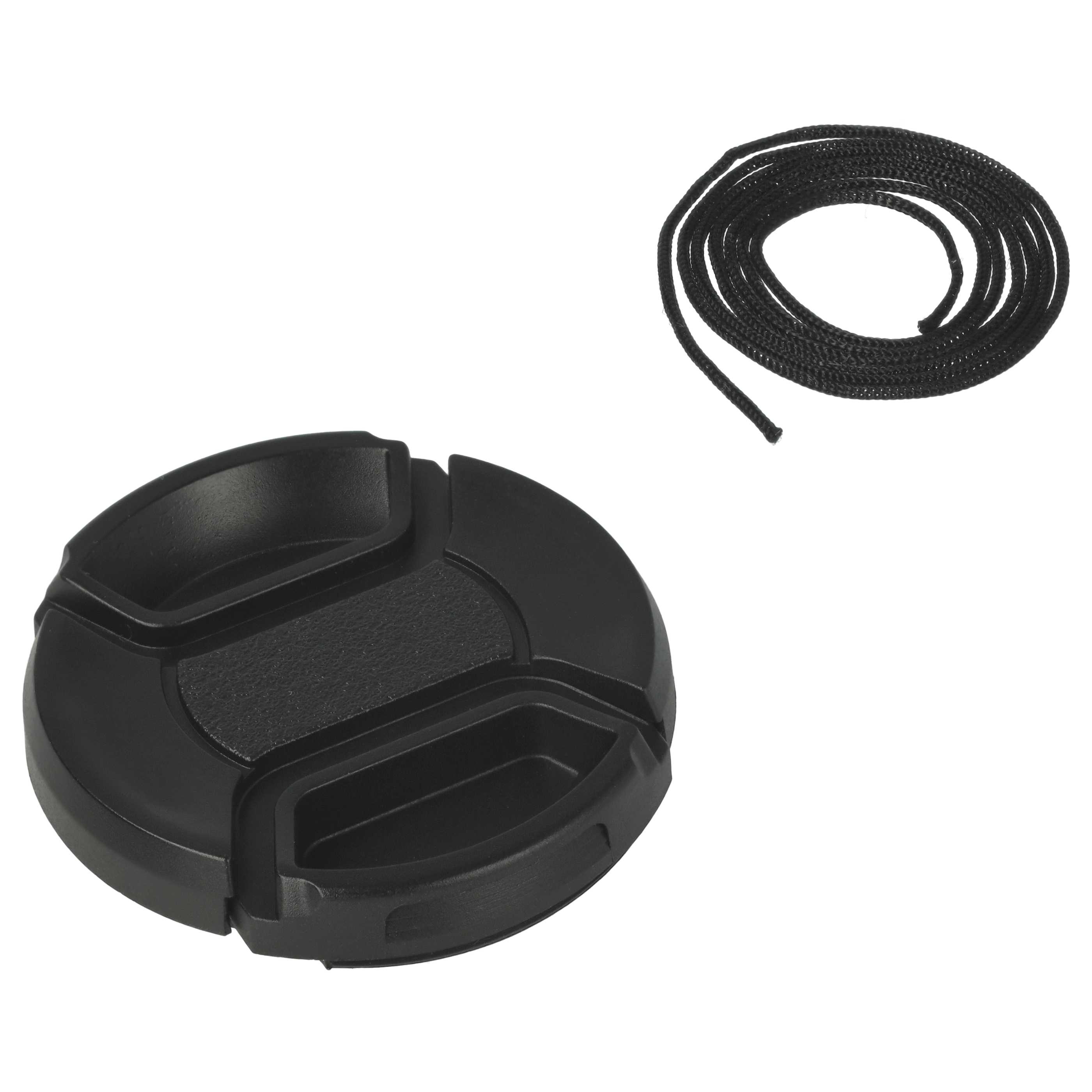 Bouchon d'objectif 46 mm - Prise centrée, plastique, noir
