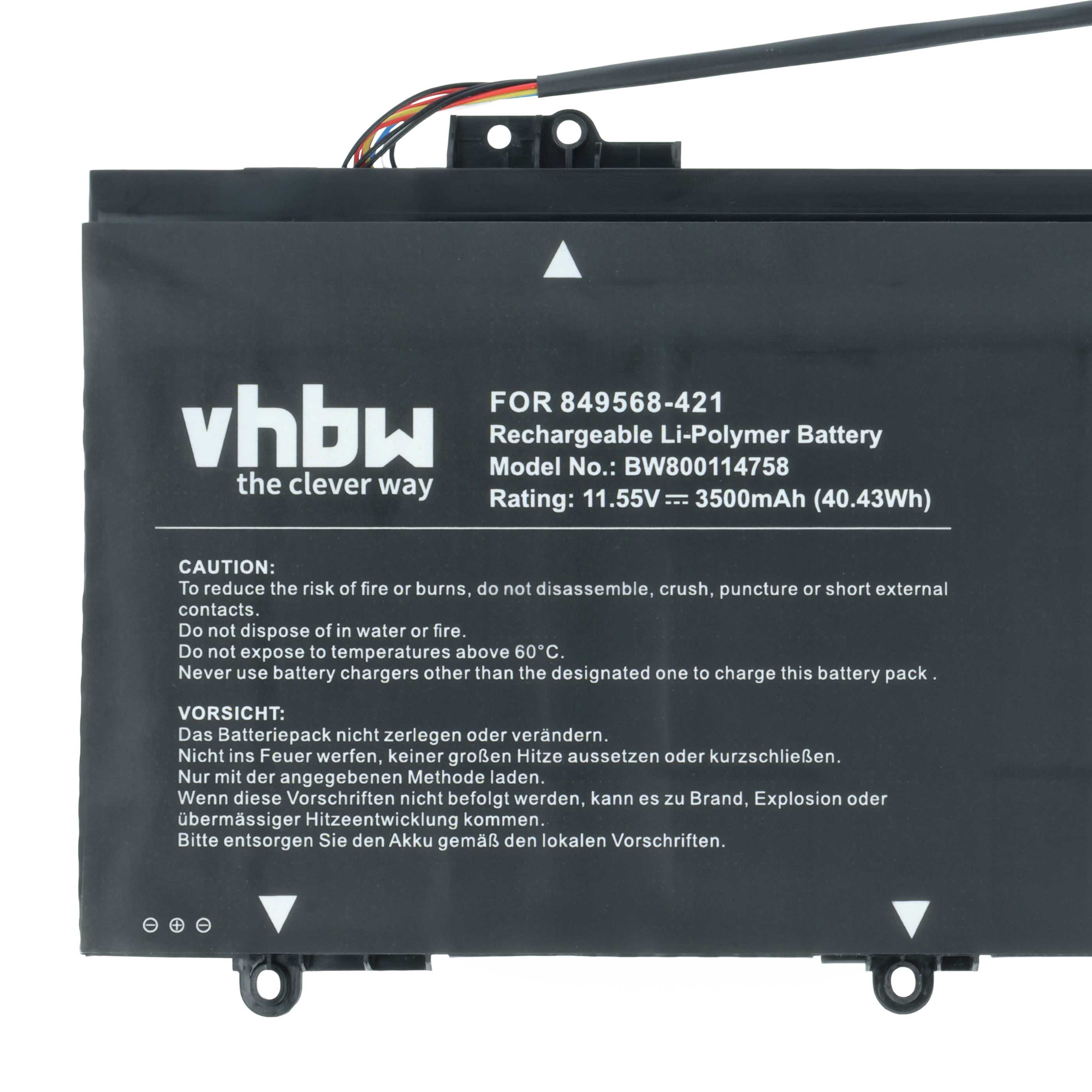 Akumulator do laptopa zamiennik HP 849909-850, 849568-421, 849908-850 - 3500 mAh 11,55 V Li-Ion, czarny