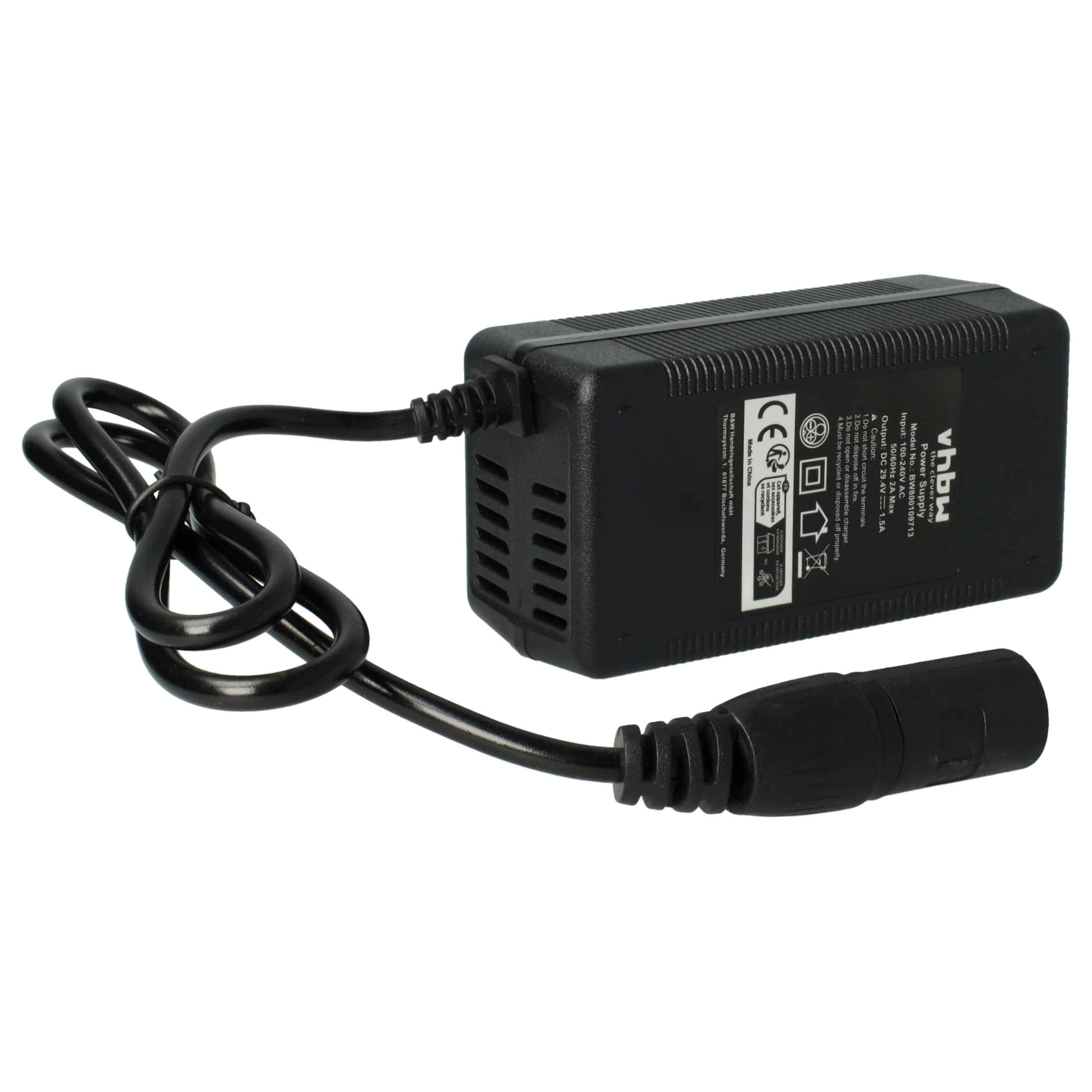 Cargador reemplaza HP1202L2 para baterías de bicicletas eléctricas - Para baterías 24 V , 3 pines, 1,5 A