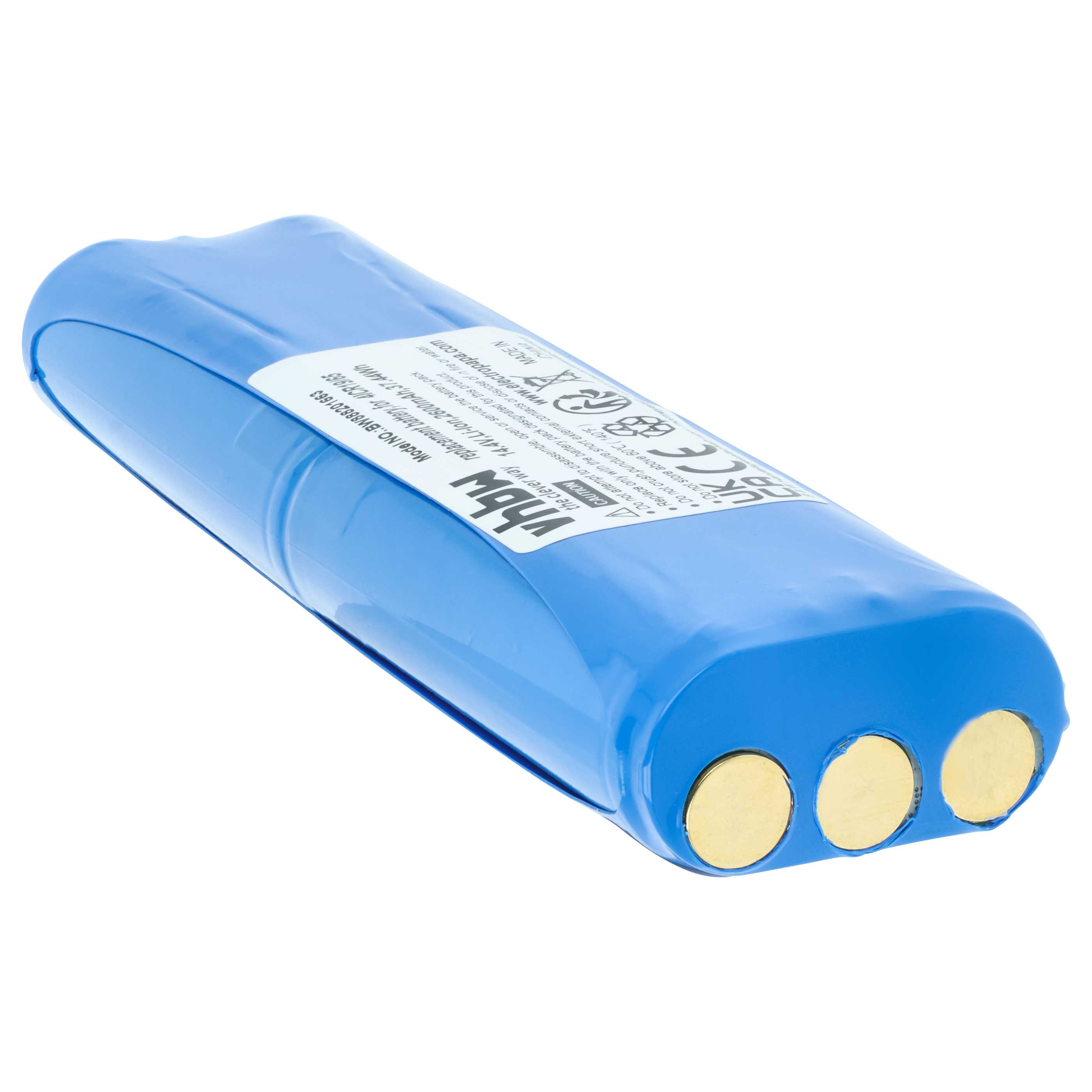 Battery replaces Bissell 4ICR19/65, 1607381 for Philips etc. 2600mAh, 14.4V, Li-Ion
