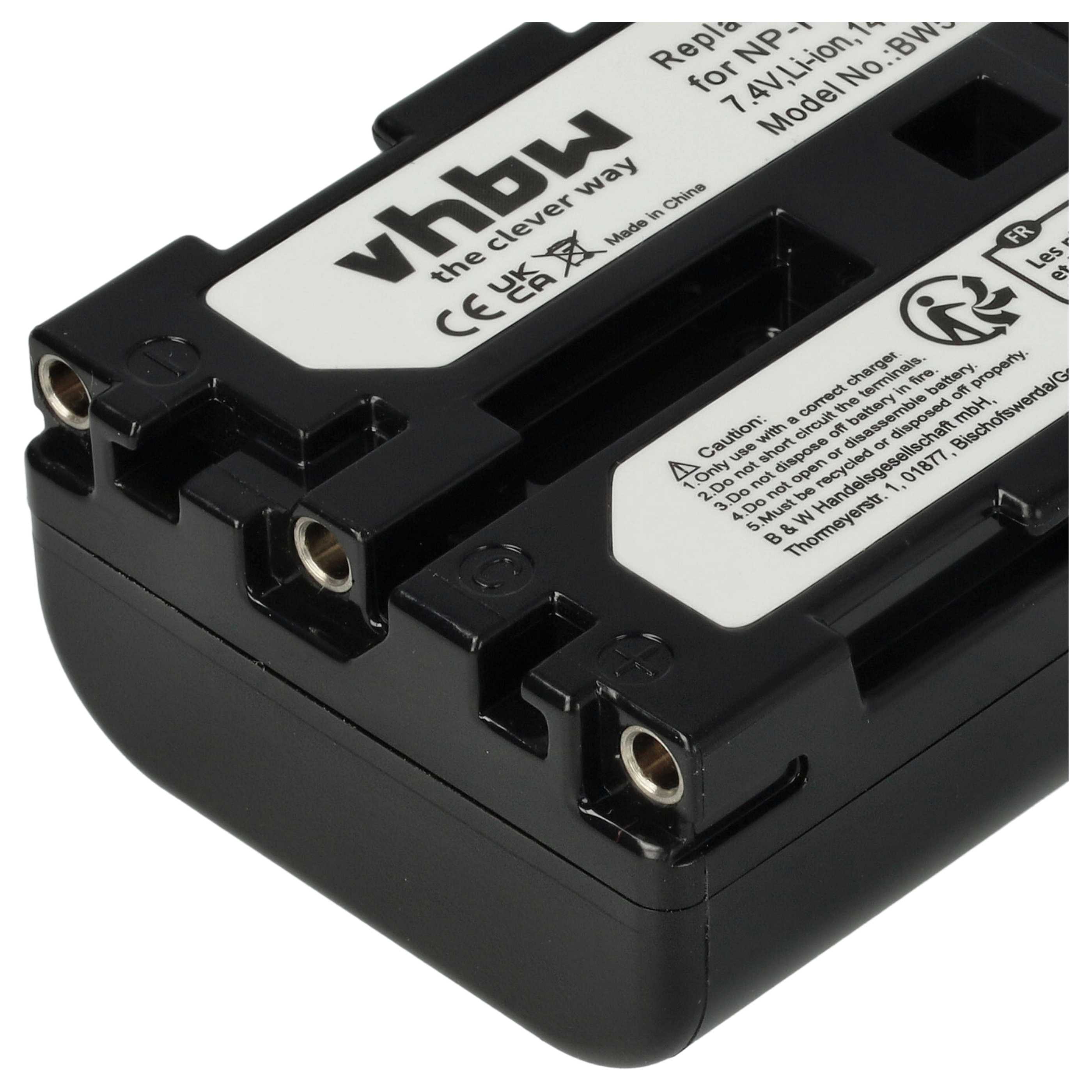 Videocamera 3x Battery replaces Sony NP-FM30, NP-FM50, NP-FM70, NP-FM90, NP-FM91 - 1400 mAh 7.4 V Li-Ion