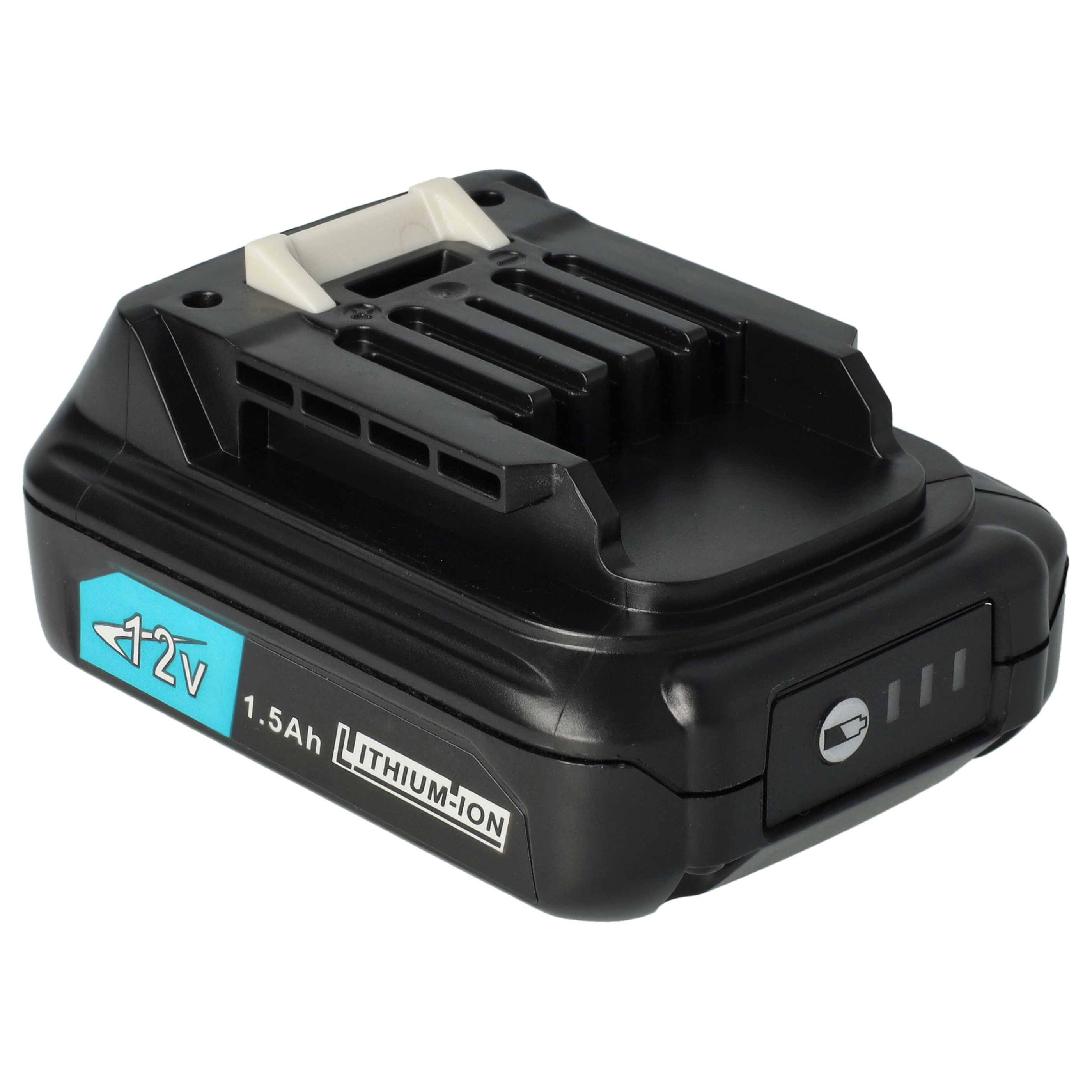 3x Batería para herramienta reemplaza Makita 197396-9, 197402-0, 197390-1, 197394-3 - 1500 mAh, 12 V, Li-Ion