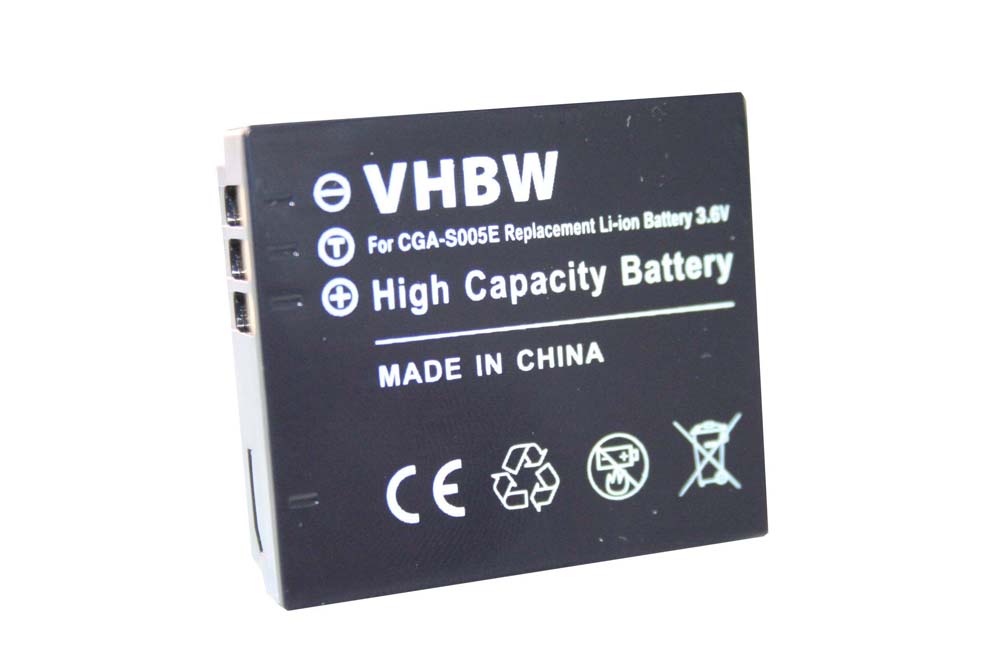 Battery Replacement for Panasonic CGA-S302E, CGA-S302E/1B - 1000mAh, 3.6V, Li-Ion