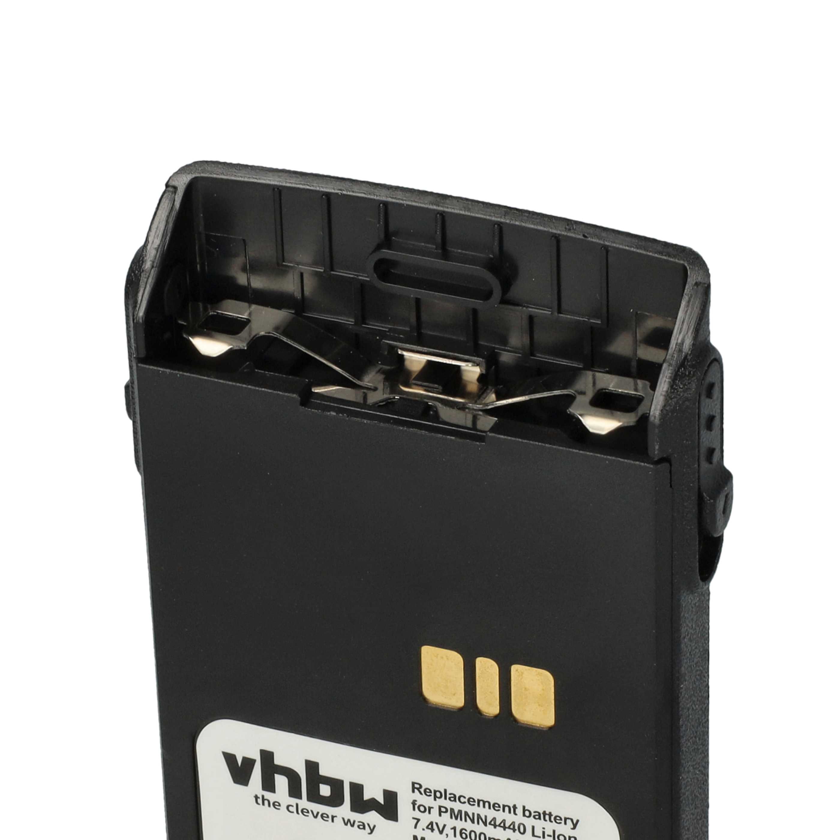 Radio 5x Battery replaces Motorola PMNN4511A, PMNN4440, PMNN4502A, PMNN4440AR - 1600 mAh 7.4 V Li-Ion