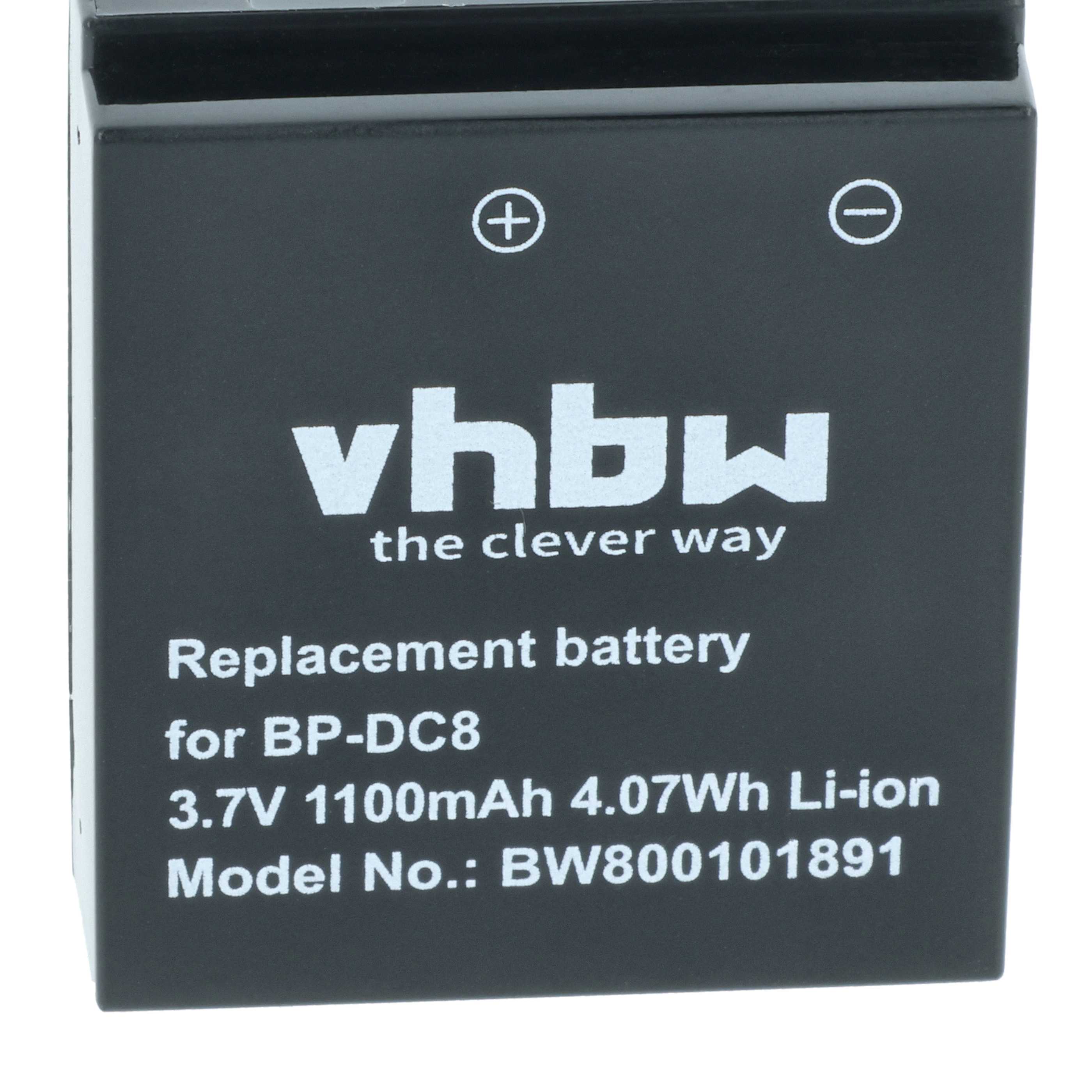 2x Battery replaces Leica 18706, EA-DC-8, BP-DC8, BP-DC8E - 1100mAh, 3.6V, Li-Ion