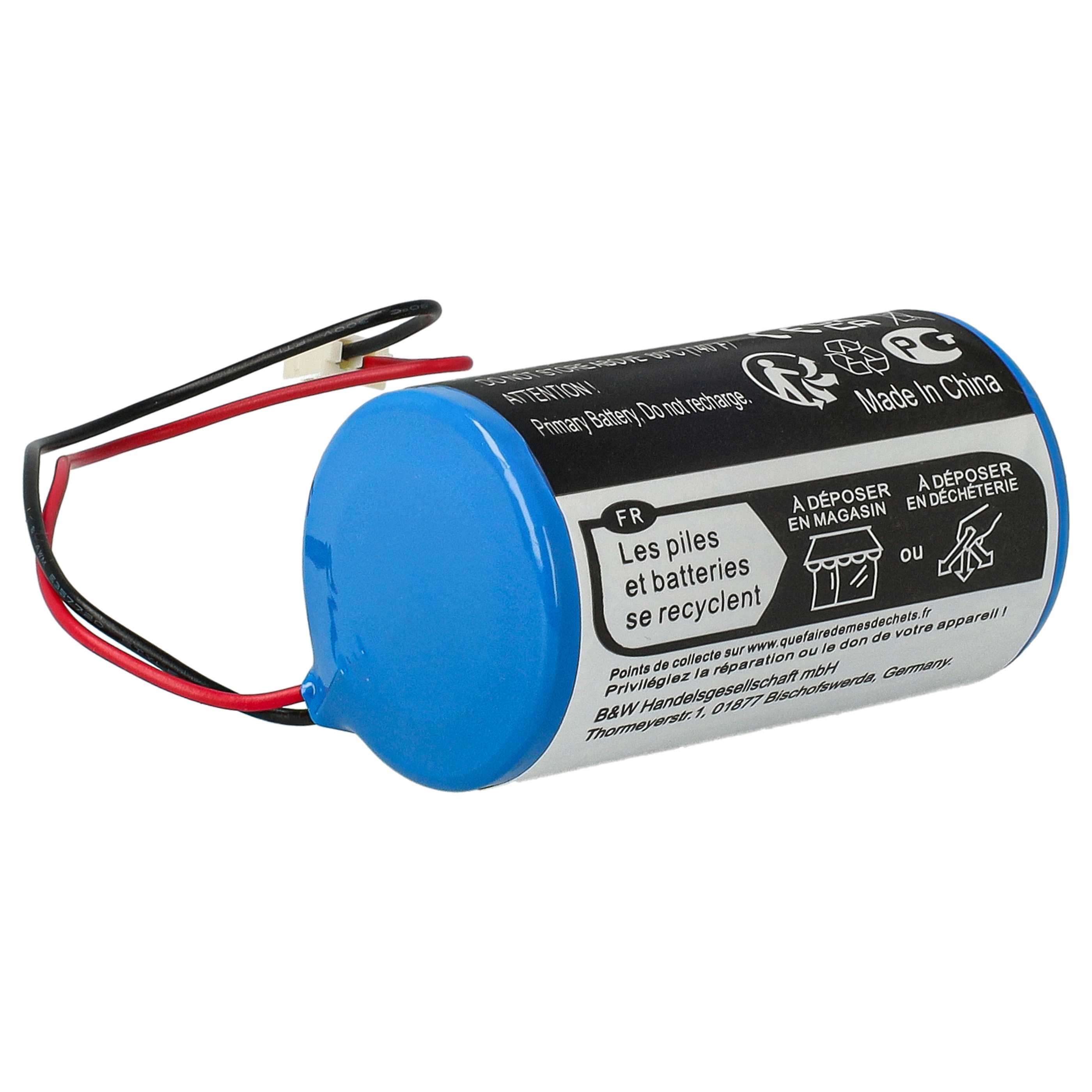 2x Bateria do alarmu zamiennik Visonic 0-9912-K, ER34615M, ER34615M/W200, 88030498 - 14500 mAh 3,6 V Li-SOCl2