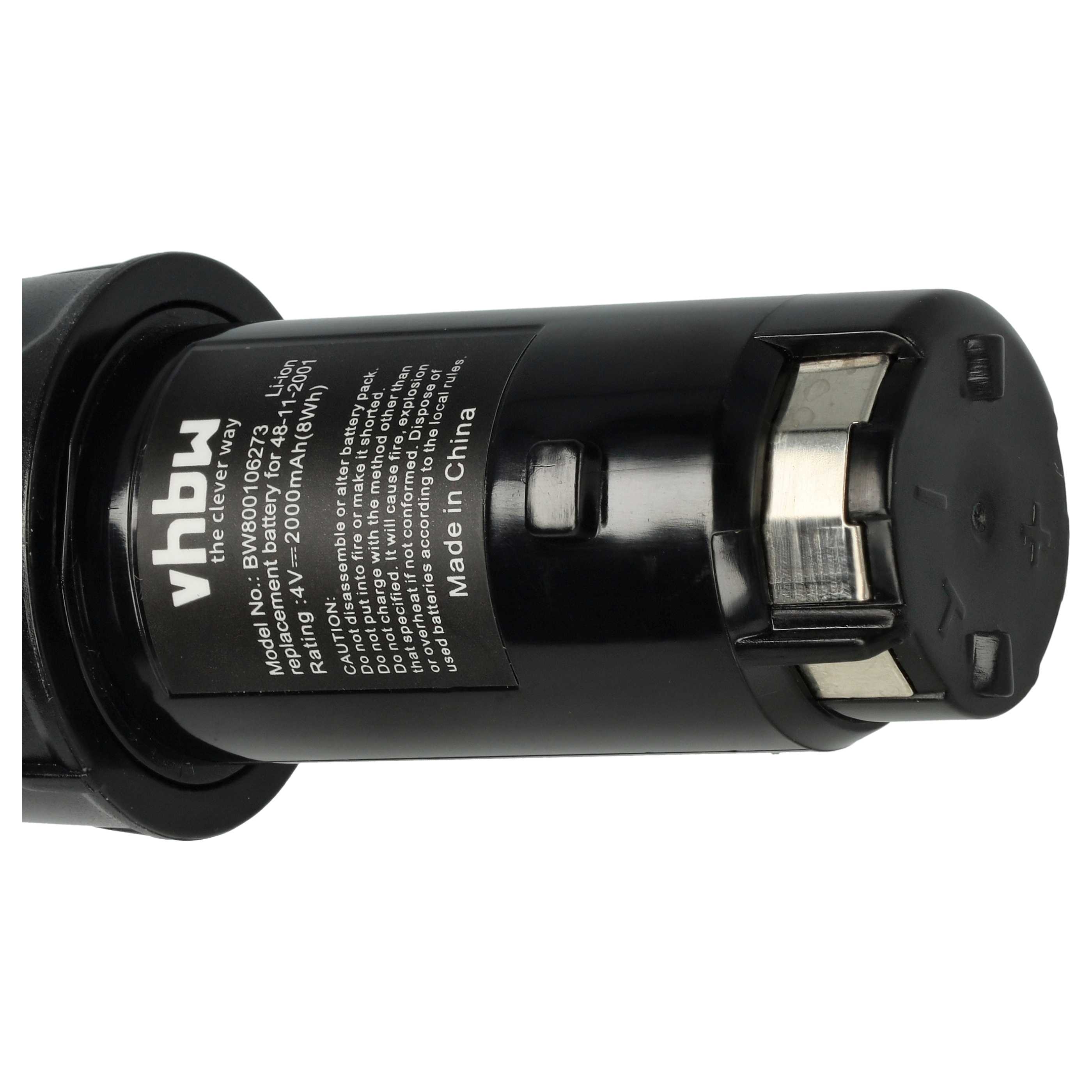 Battery replaces AEG Milwaukee 48-11-0490 Electric Power Tool - 2000 mAh, 4 V, Li-Ion