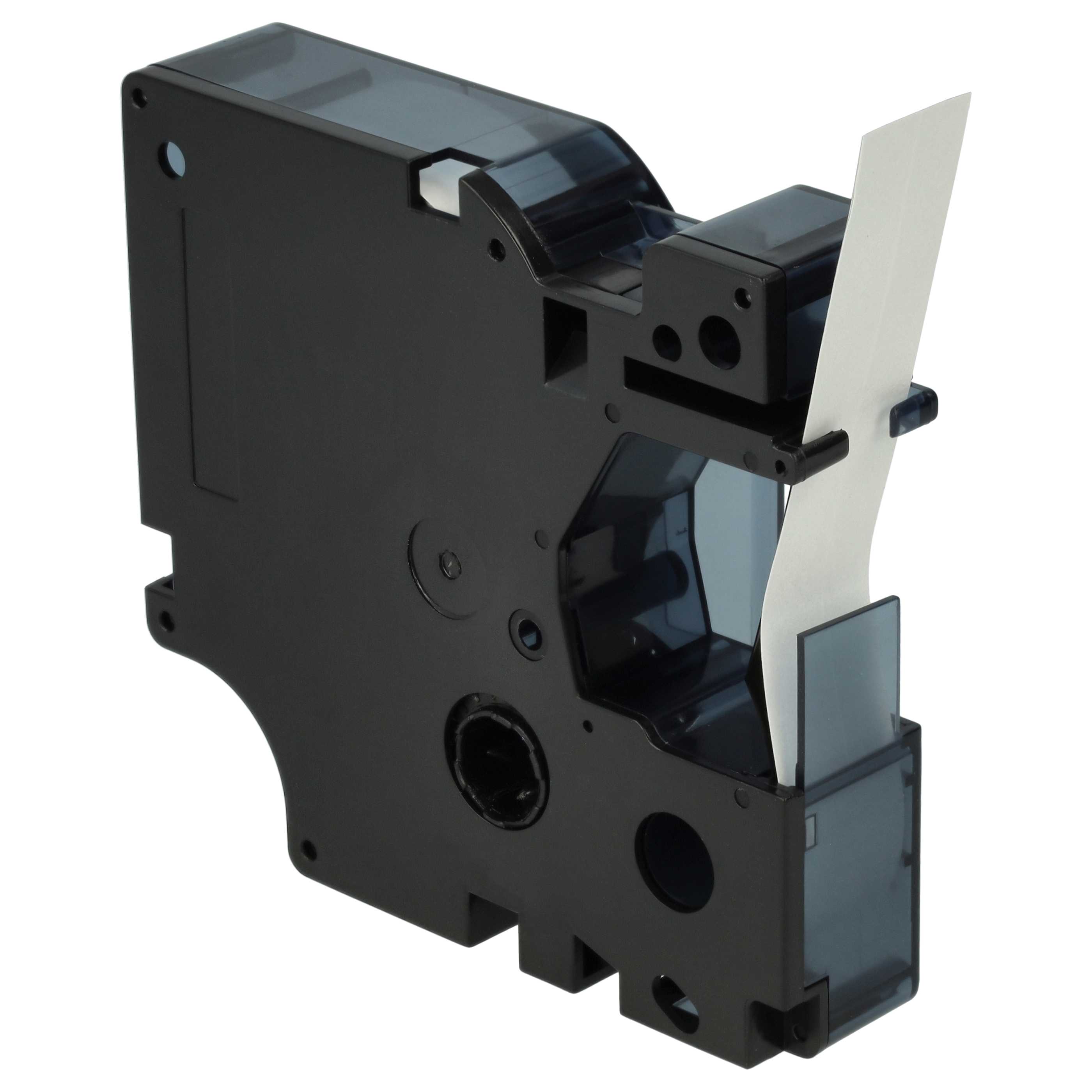 Label Tape replaces Dymo D1, 45022 - 12 mm Black to Silver