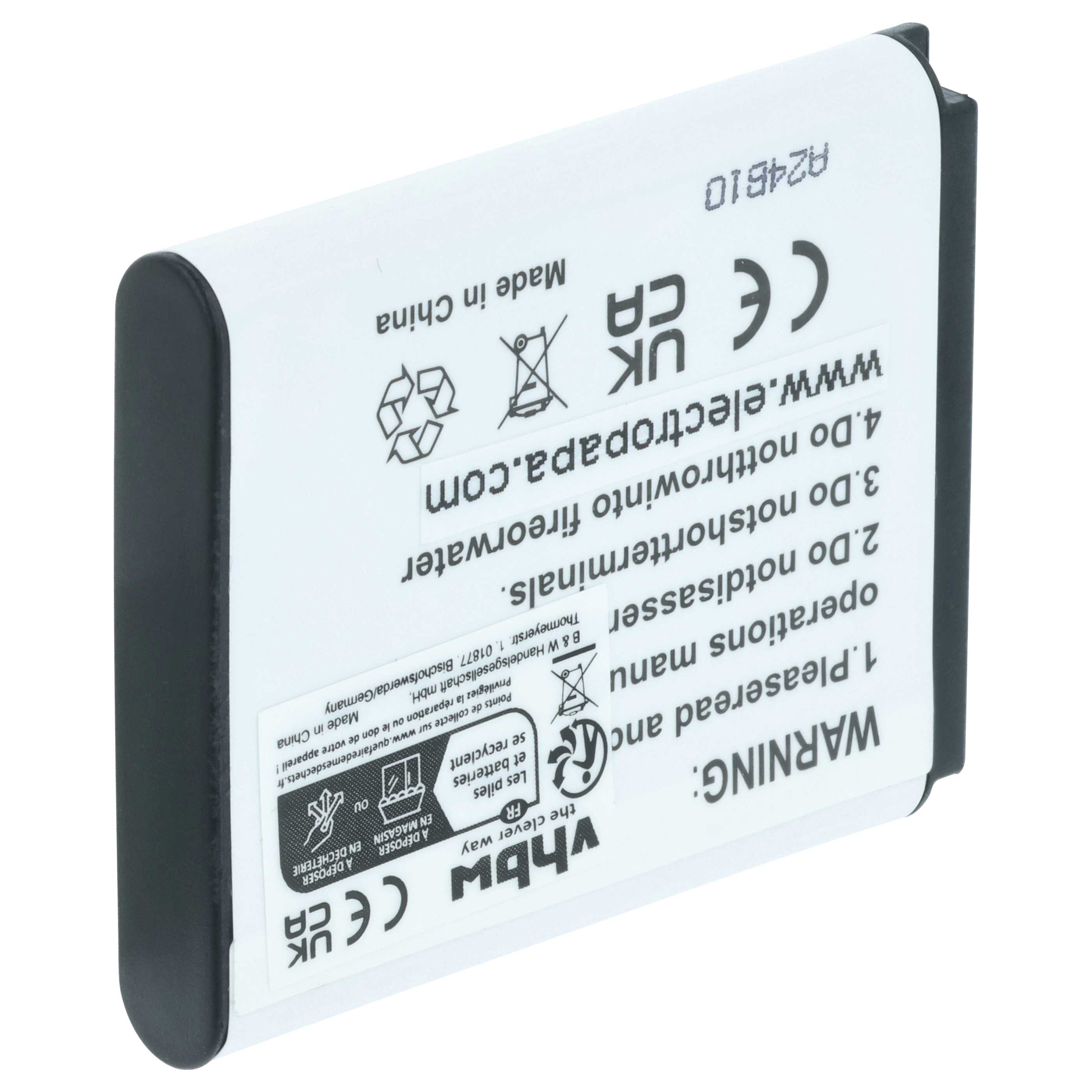 3x Battery replaces Casio NP-160, NP-110DBA, NP-110, NP-110L - 750mAh, 3.6V, Li-Ion