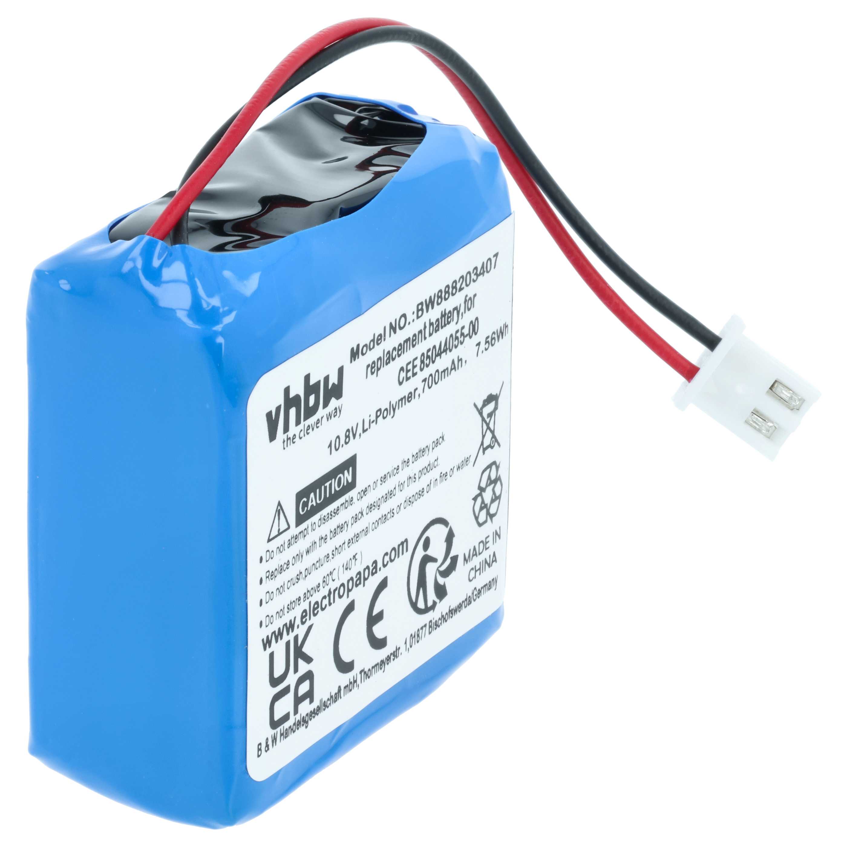 Batería reemplaza CCE 9049-BAT.01, 2258 para comprobador de billetes (700 mAh, 10,8 V, Li-Ion)