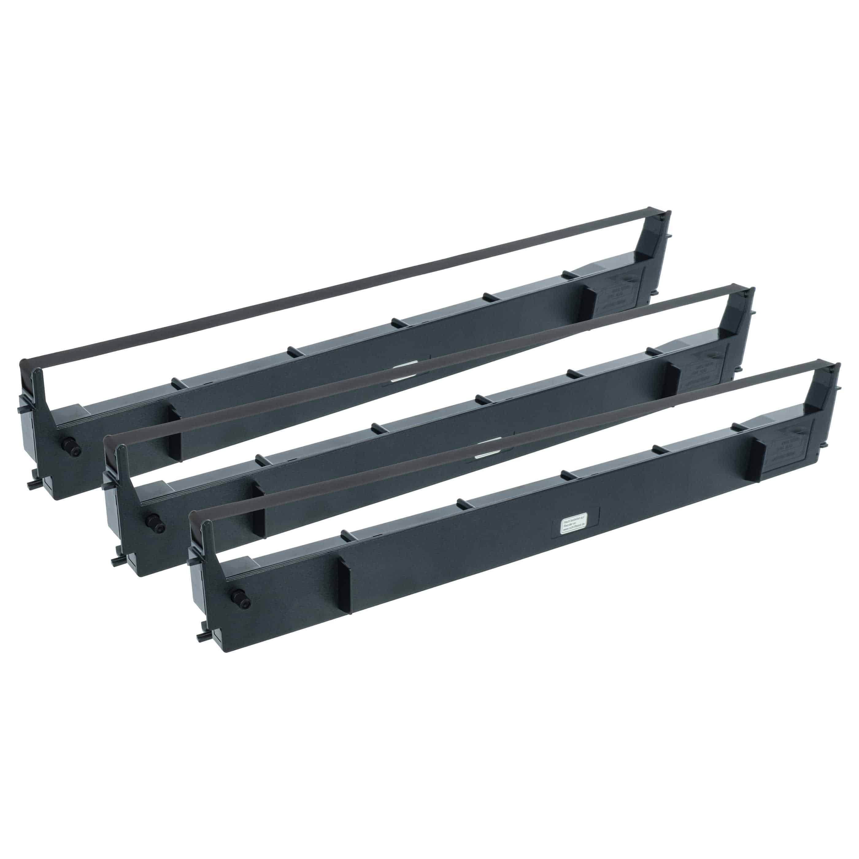 3x Ink Ribbon replaces Epson S015020, C13S015020 for Dot Matrix, Receipt Printer - Black