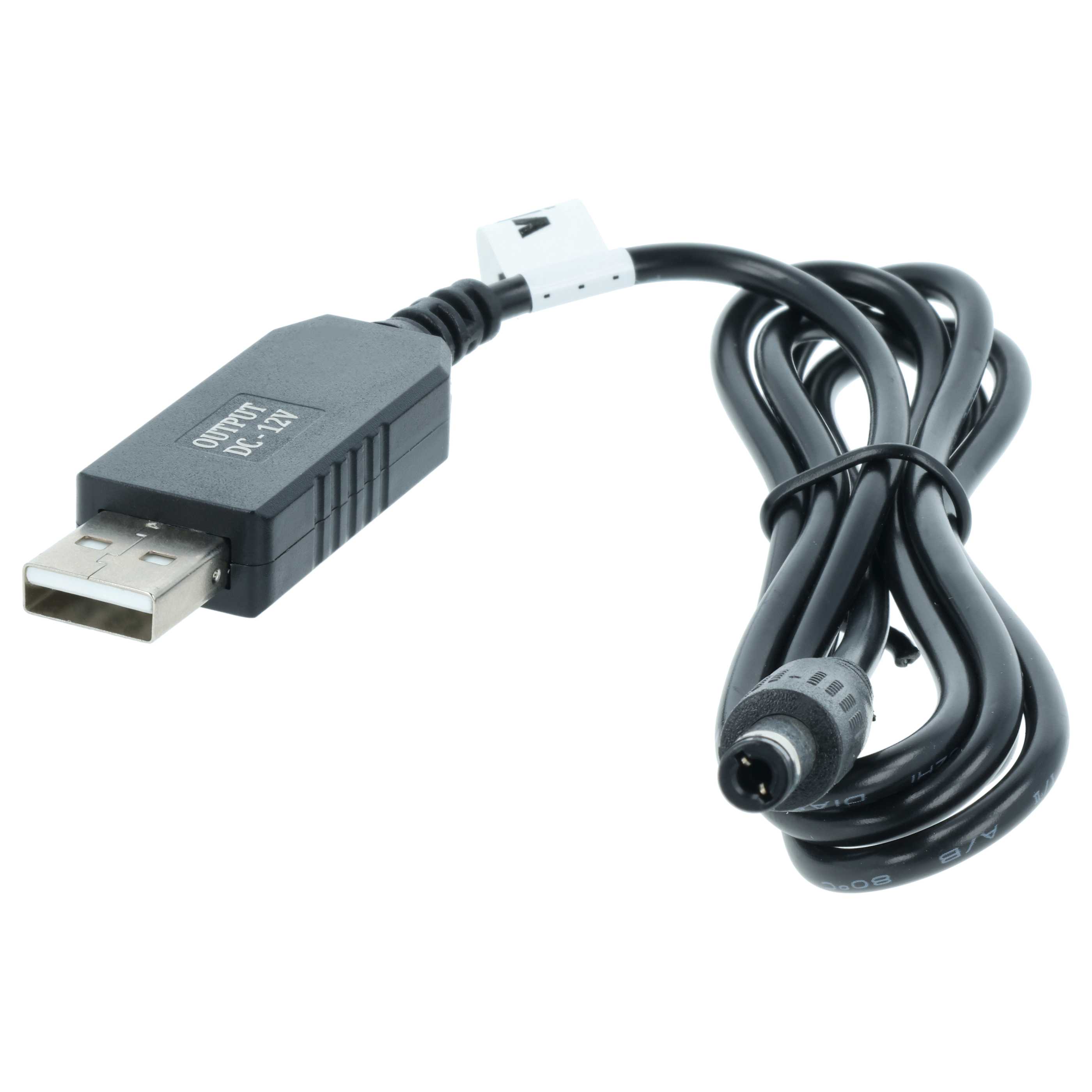USB Charging Cable to 5,5 x 2,5 mm Barrel Connector - 5 V / 2 A to 12 V / 0,7 A