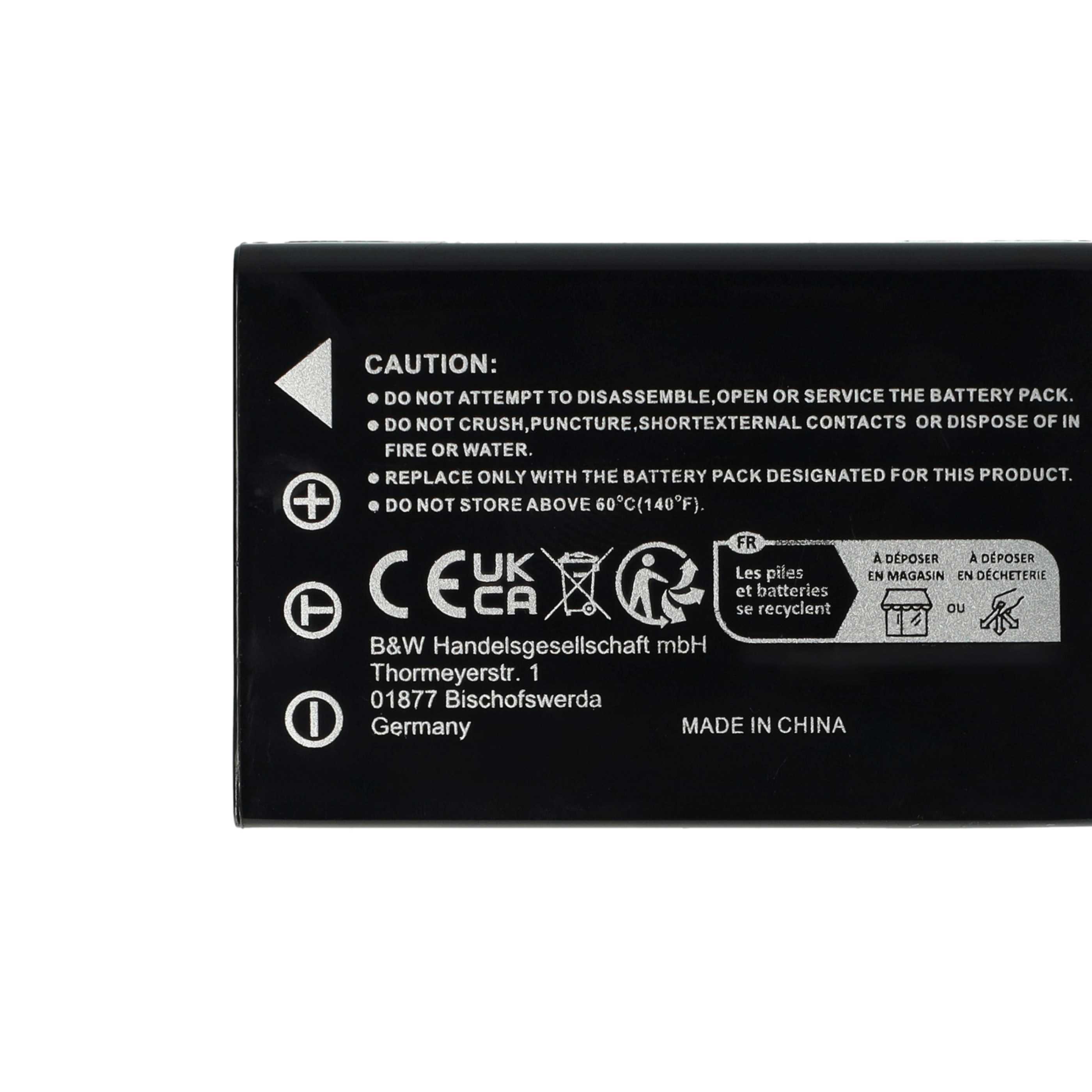 Batterie remplace BenQ DLI-501 pour appareil photo - 1800mAh 3,7V Li-ion