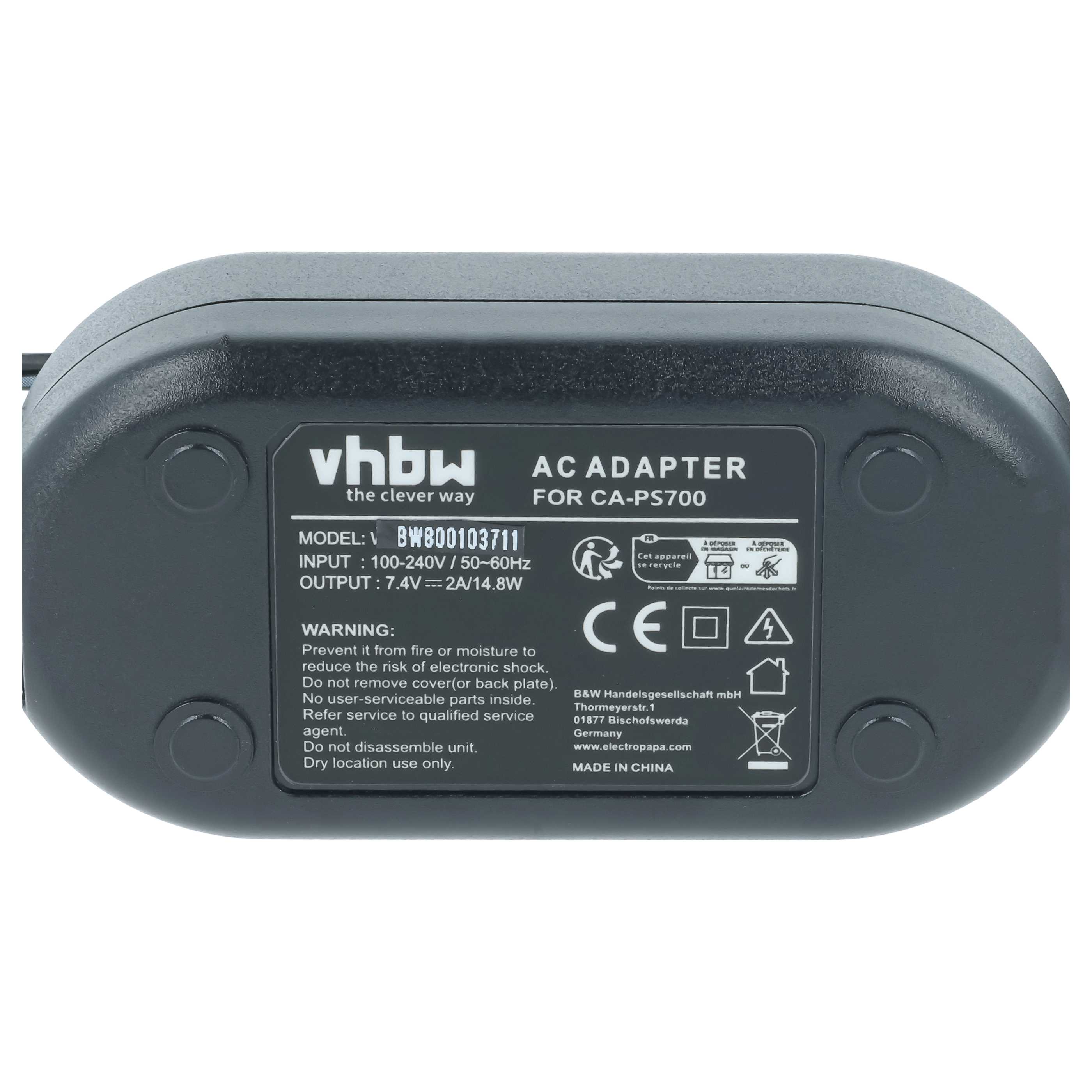 Bloc secteur remplace Canon ACK-E1 pour caméra Canon + coupleur DC comme Canon