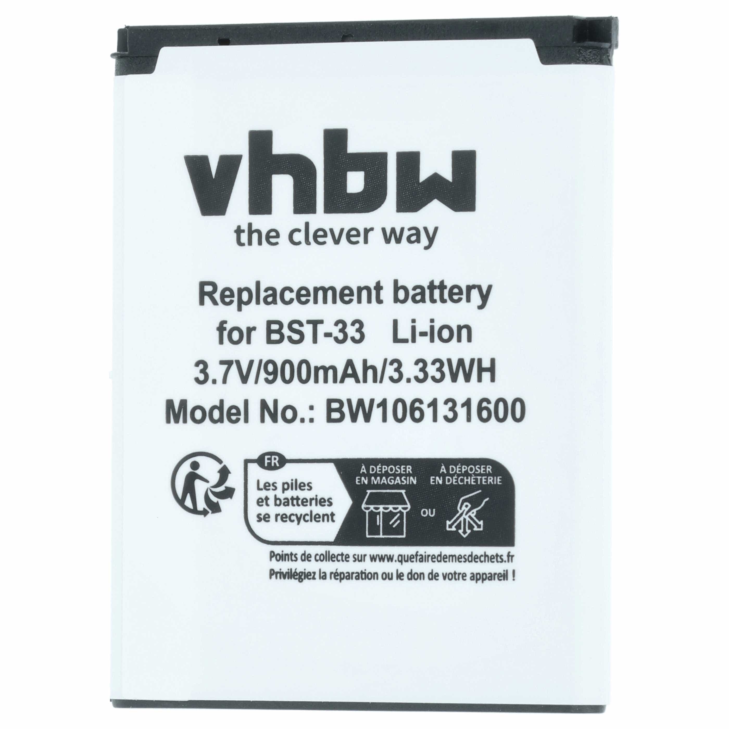 Akumulator do telefonu smartfona zamiennik Sony BST-33 - 900 mAh 3,7 V Li-Ion