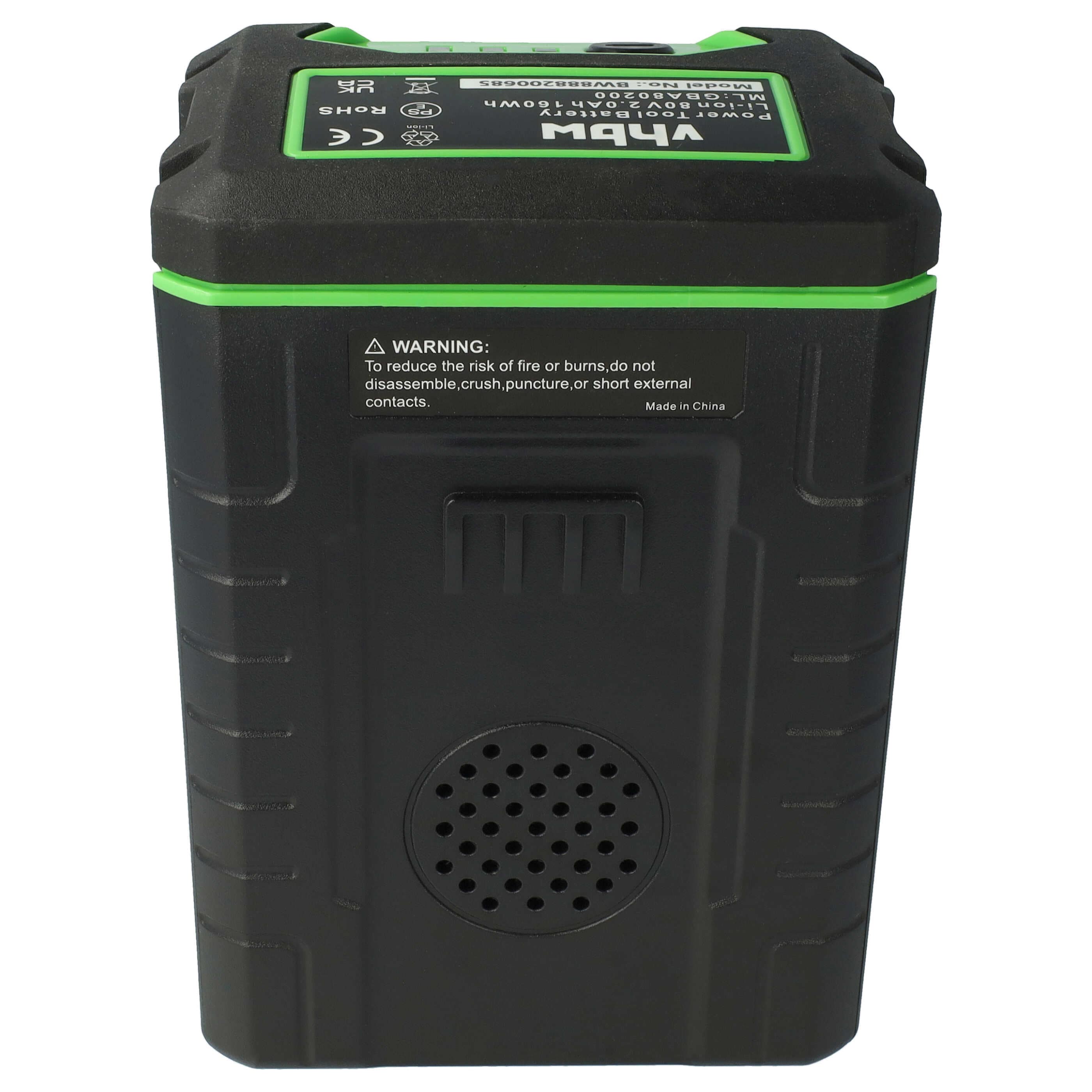 Batteria sostituisce Greenworks 2901307, 2902407 per dispositivo da giardinaggio Cramer - 2000mAh 80V Li-Ion