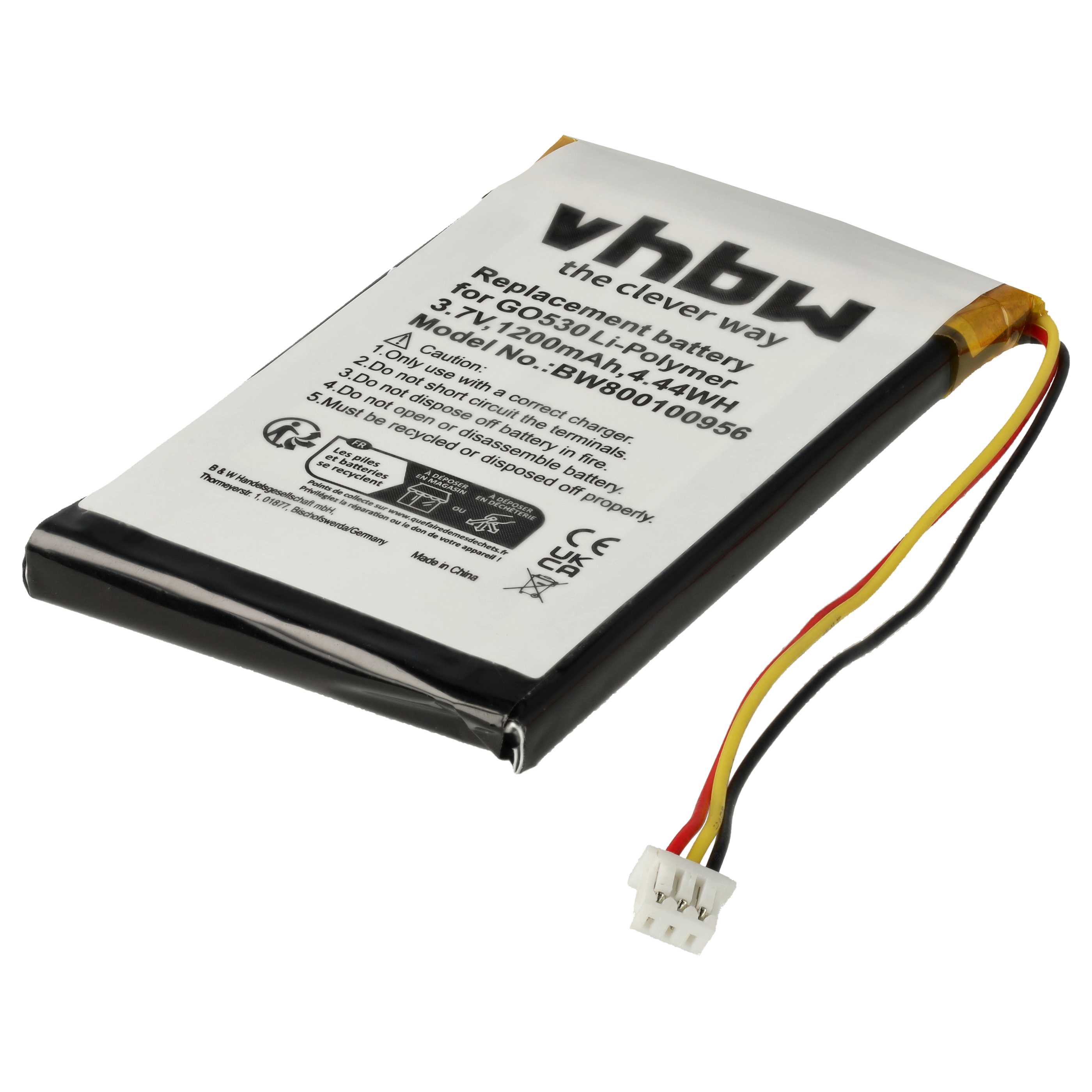 Akumulator do nawigacji GPS zamiennik TomTom 1697461, AHL03714000, VF8 - 1200 mAh 3,7 V LiPo