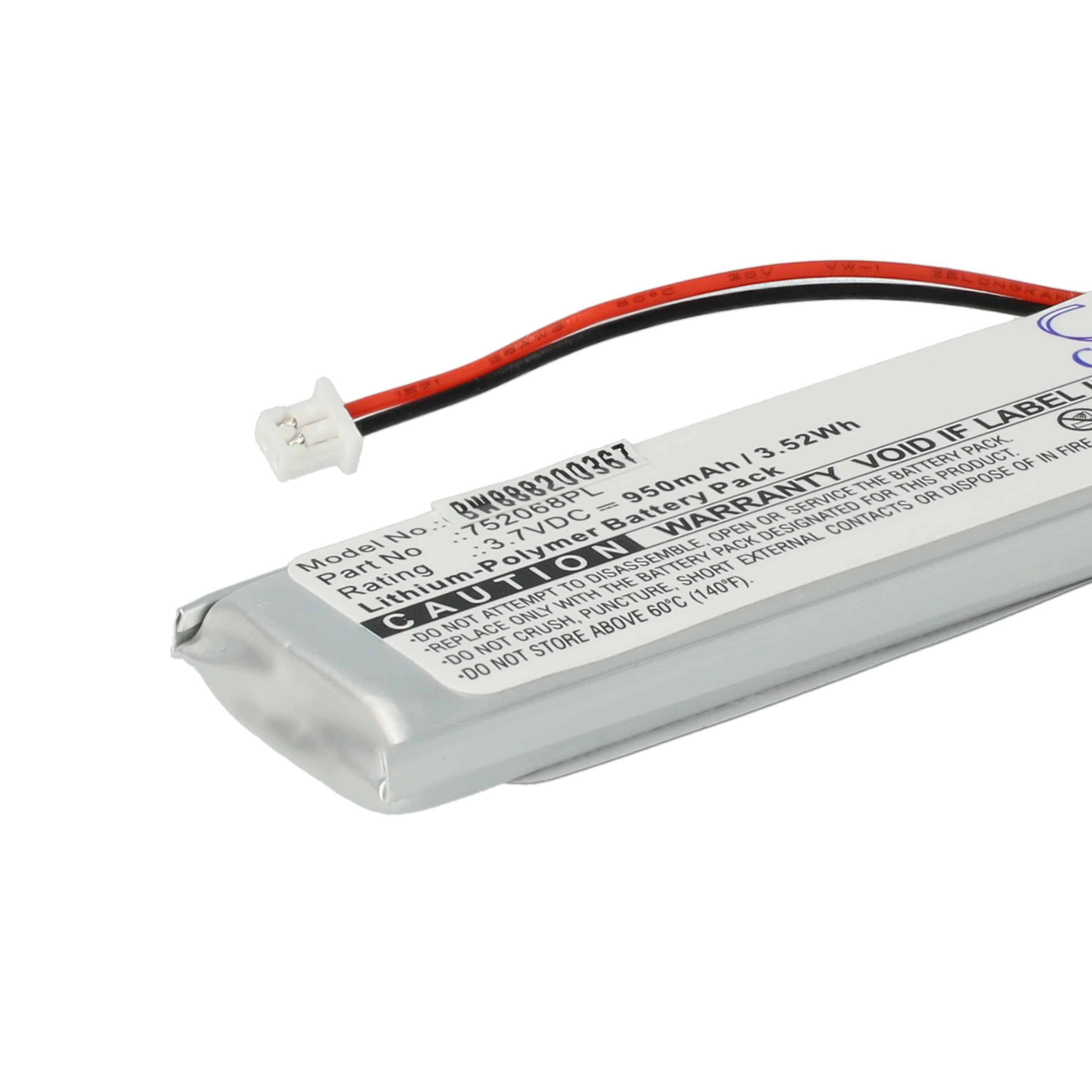 Akku als Ersatz für Midland 752068PL - 950mAh 3,7V Li-Polymer