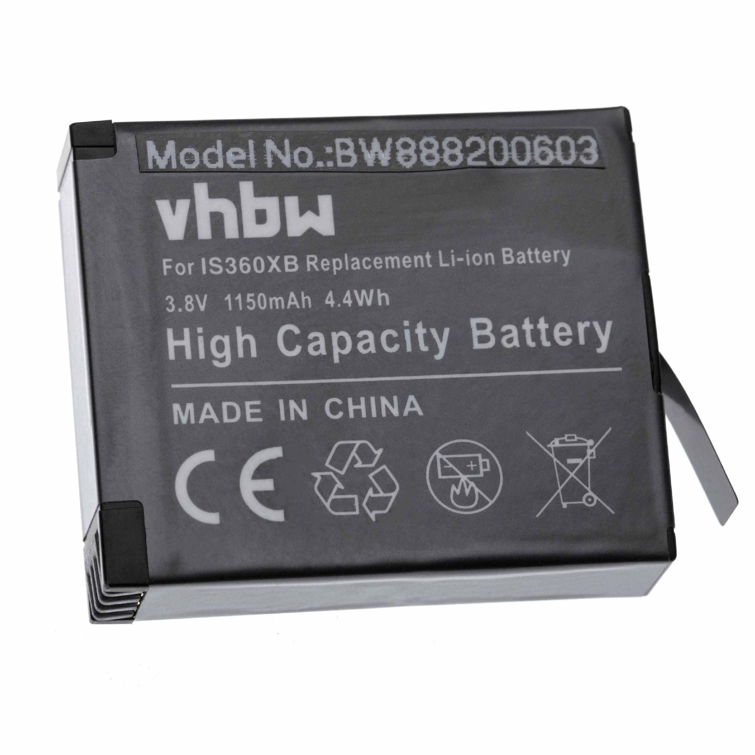 Batterie remplace Insta360 PL903135VT-S01, PL903135VT pour appareil photo - 1150mAh 3,8V Li-ion