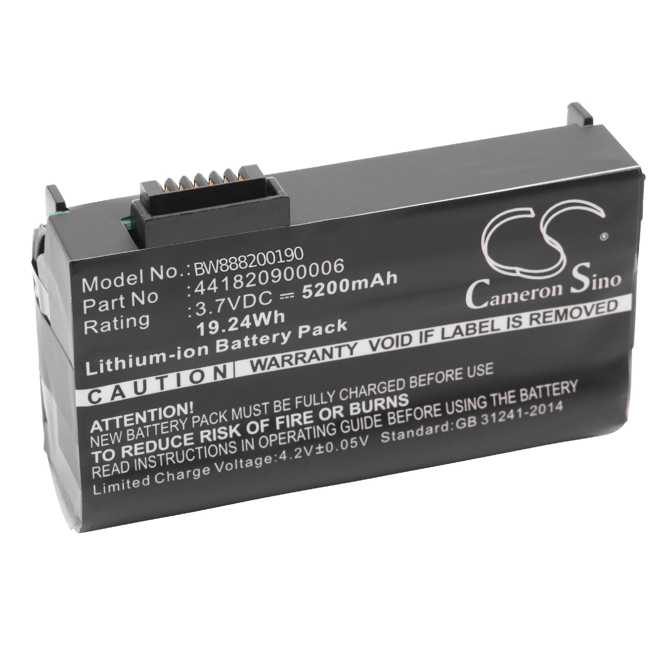 Batterie remplace Adipro 441820900006 pour ordinateur de poche - 5200mAh 3,7V Li-ion