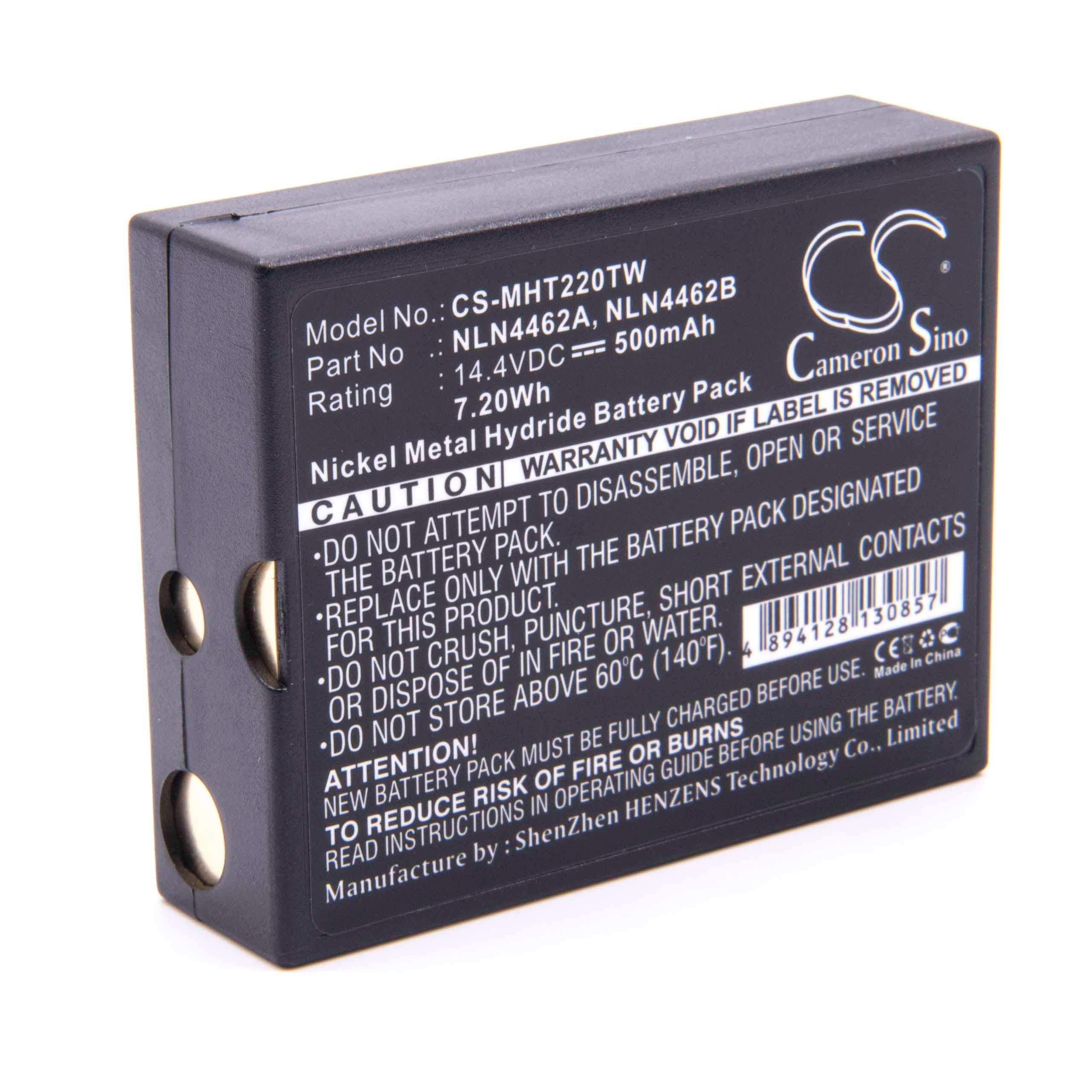 Radio Battery Replacement for Motorola NLN4462A, NLN4462B - 500mAh 14.4V NiMH