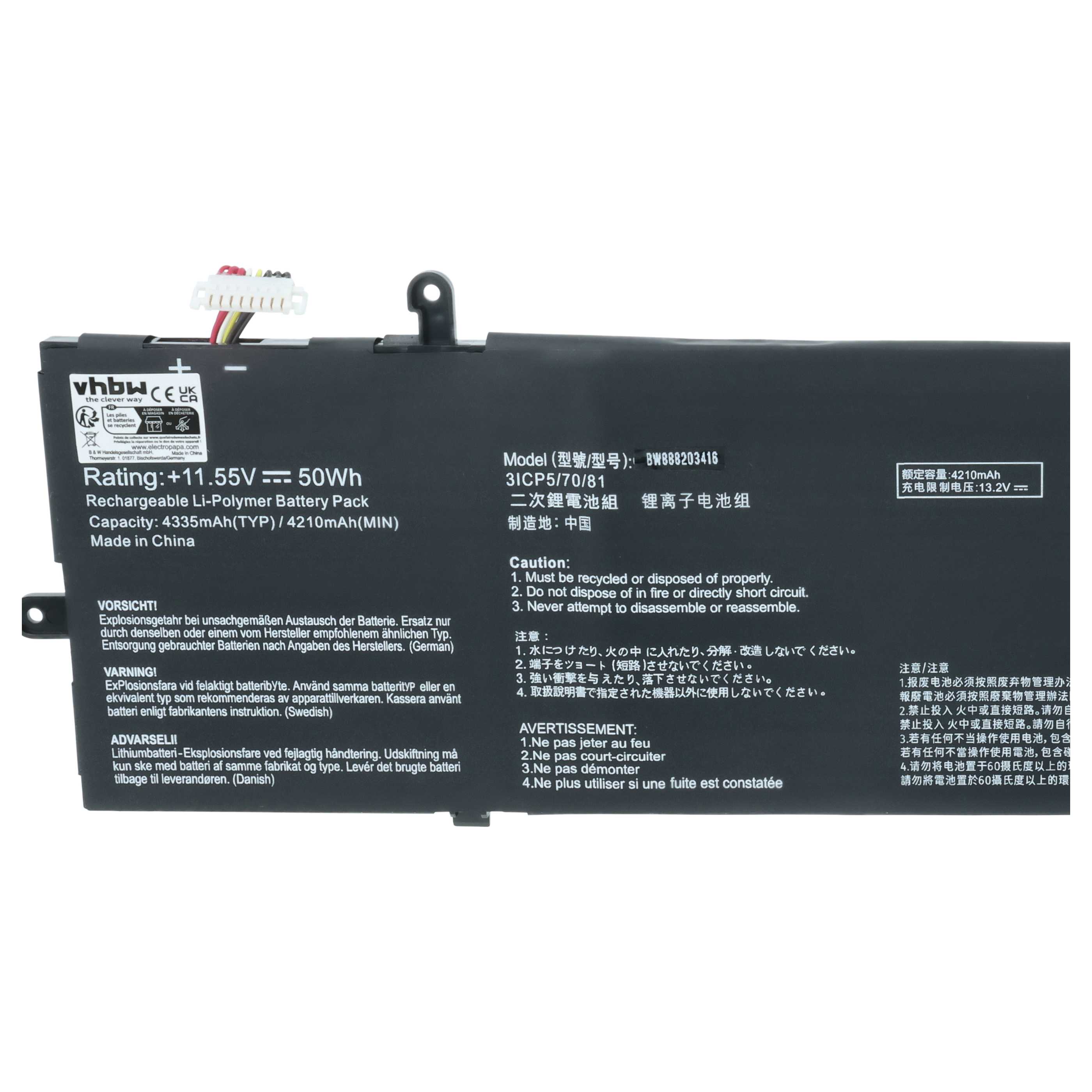Akumulator do laptopa zamiennik Asus 0B200-03160000, C31N1816 - 4250 mAh 11,55 V LiPo