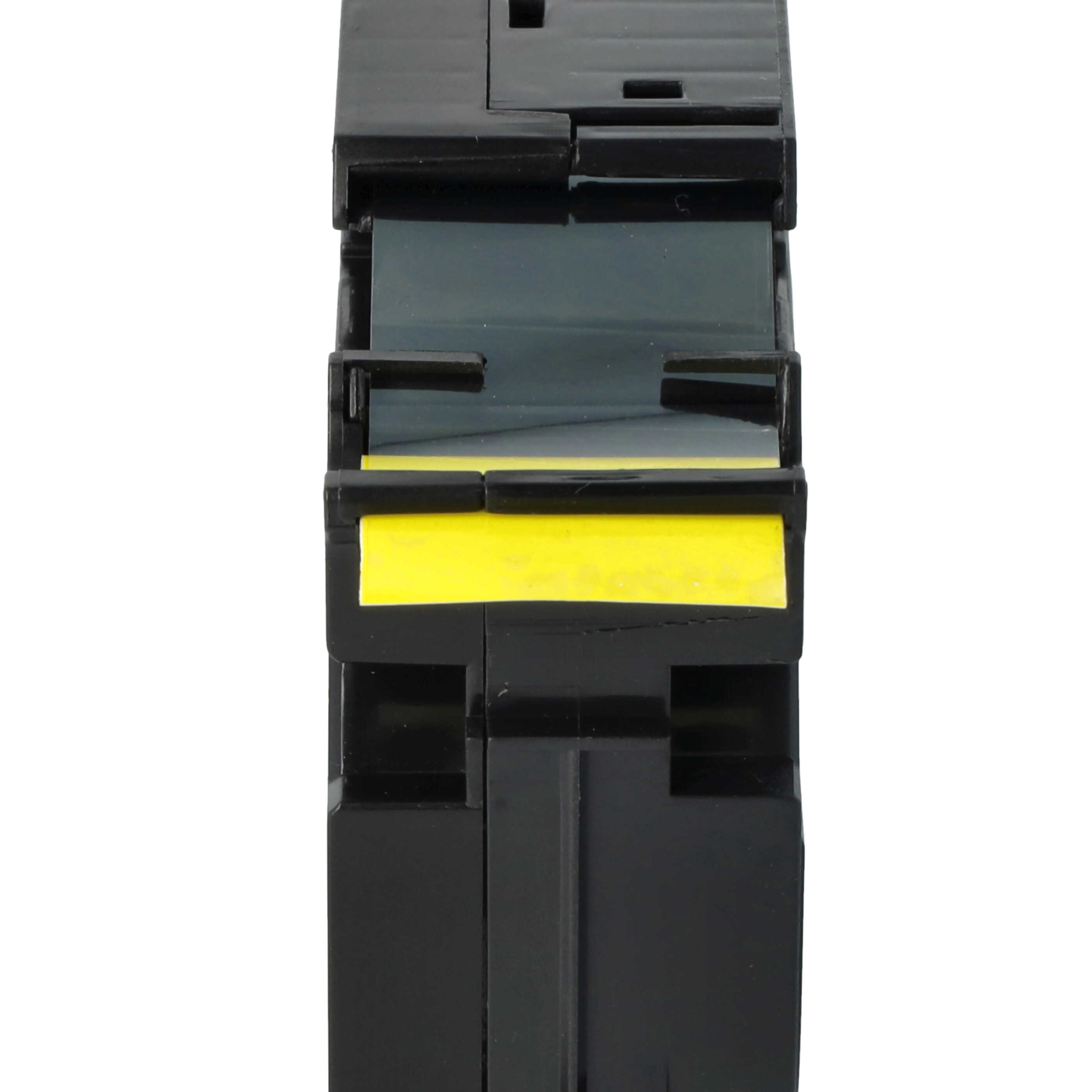 Taśma do etykiet zam. Brother HGE-651 - 24mm, napis czarny / taśma żółta, plastik