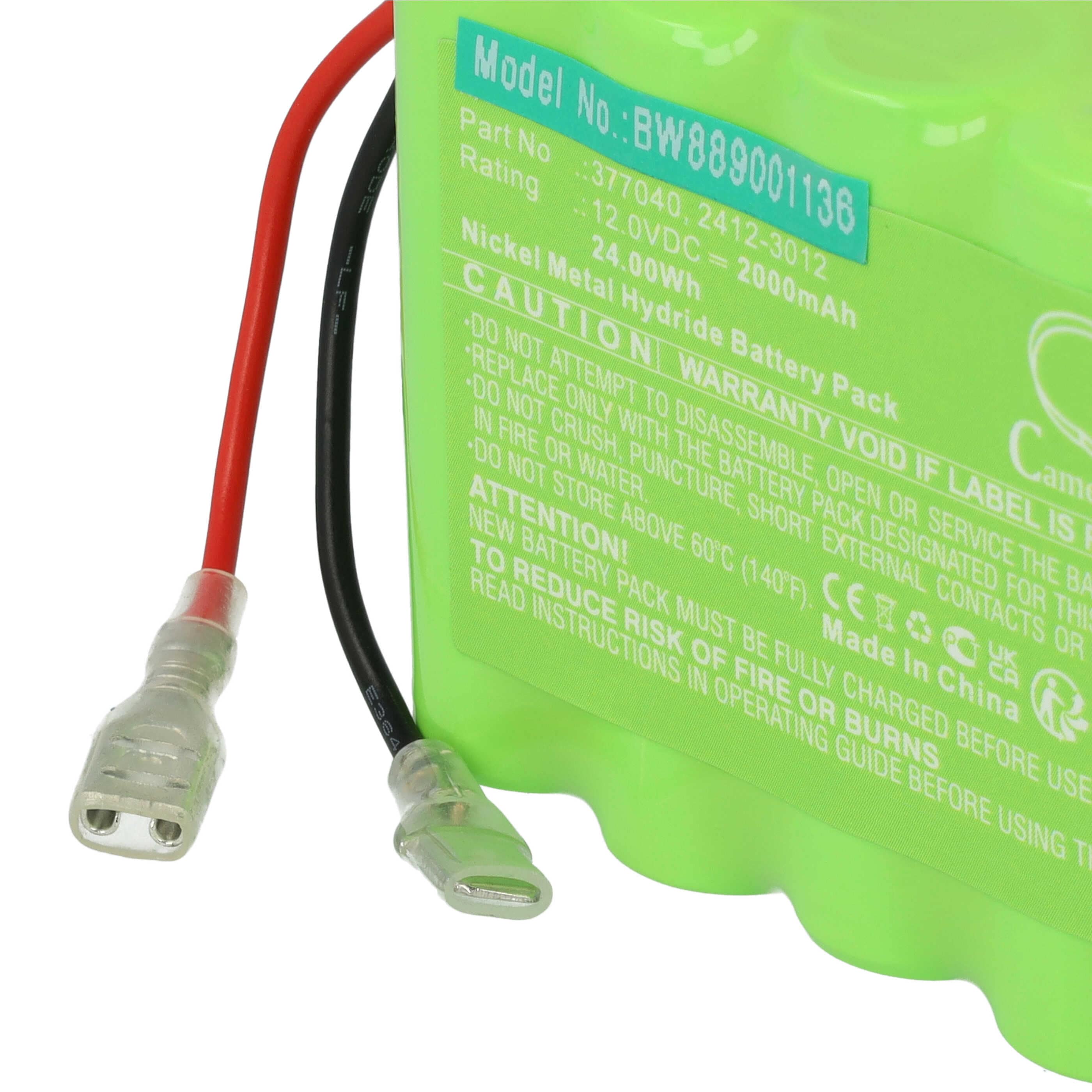 Batería reemplaza Roto 2412-3012, 377040 para persiana claraboya (2000 mAh, 12 V, NiMH)