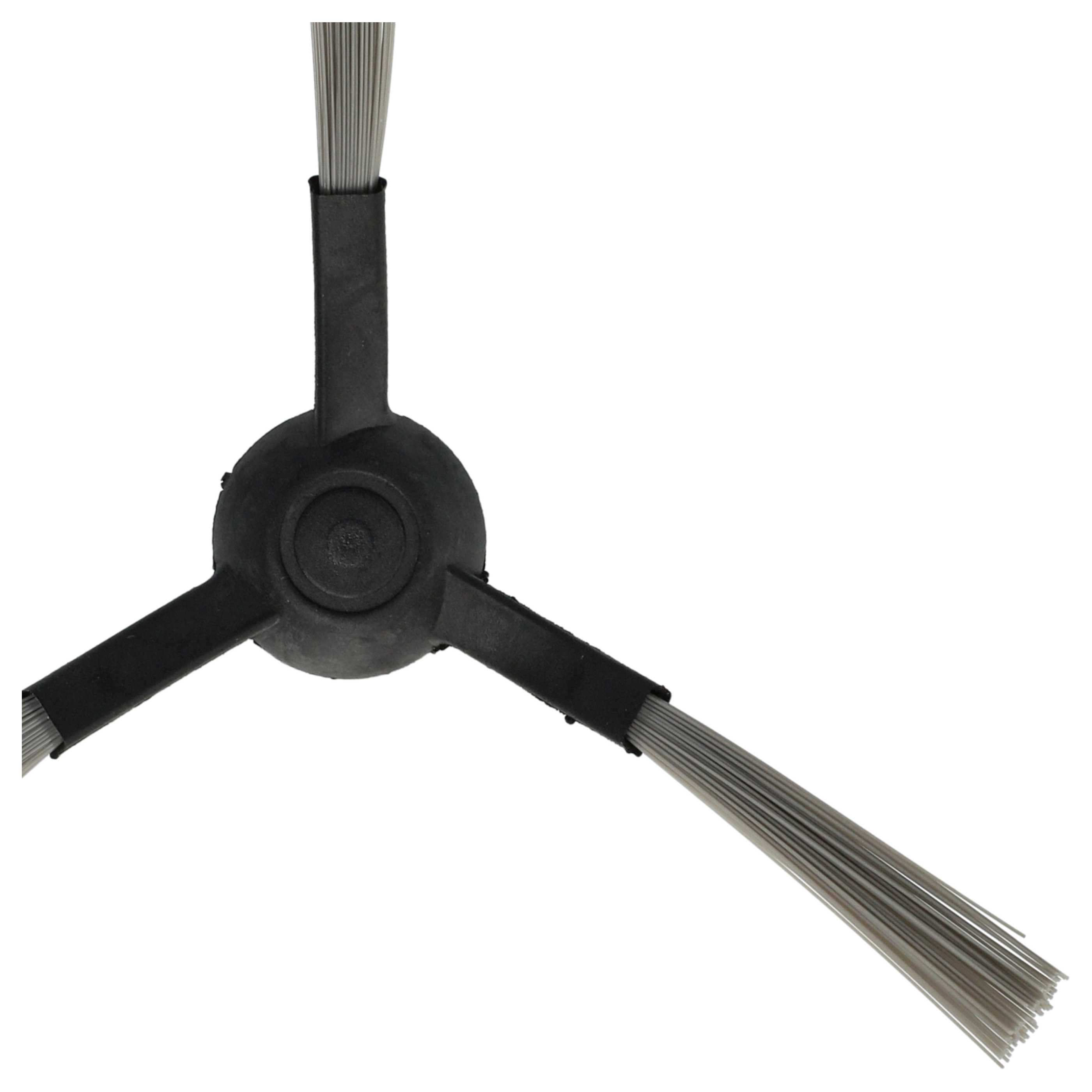 2x Side Brush suitable for Proscenic, Cecotec, Xiaomi 3490/4090 Robot Vacuum Cleaner etc. - 3-armed, black