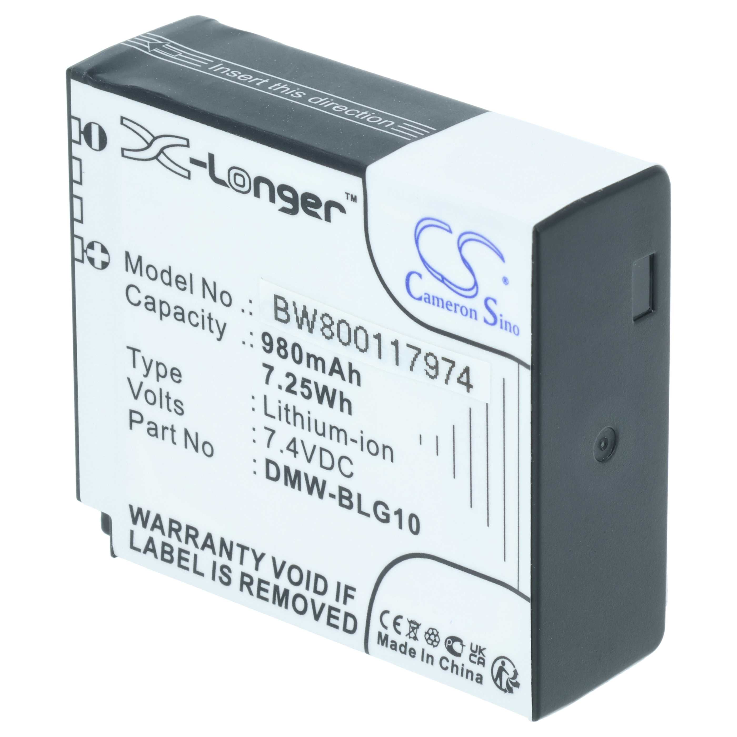Kamera-Akku (2 Stück) als Ersatz für Leica BP-DC15E, BP-DC15 für Leica - 980mAh 7,4V Li-Ion