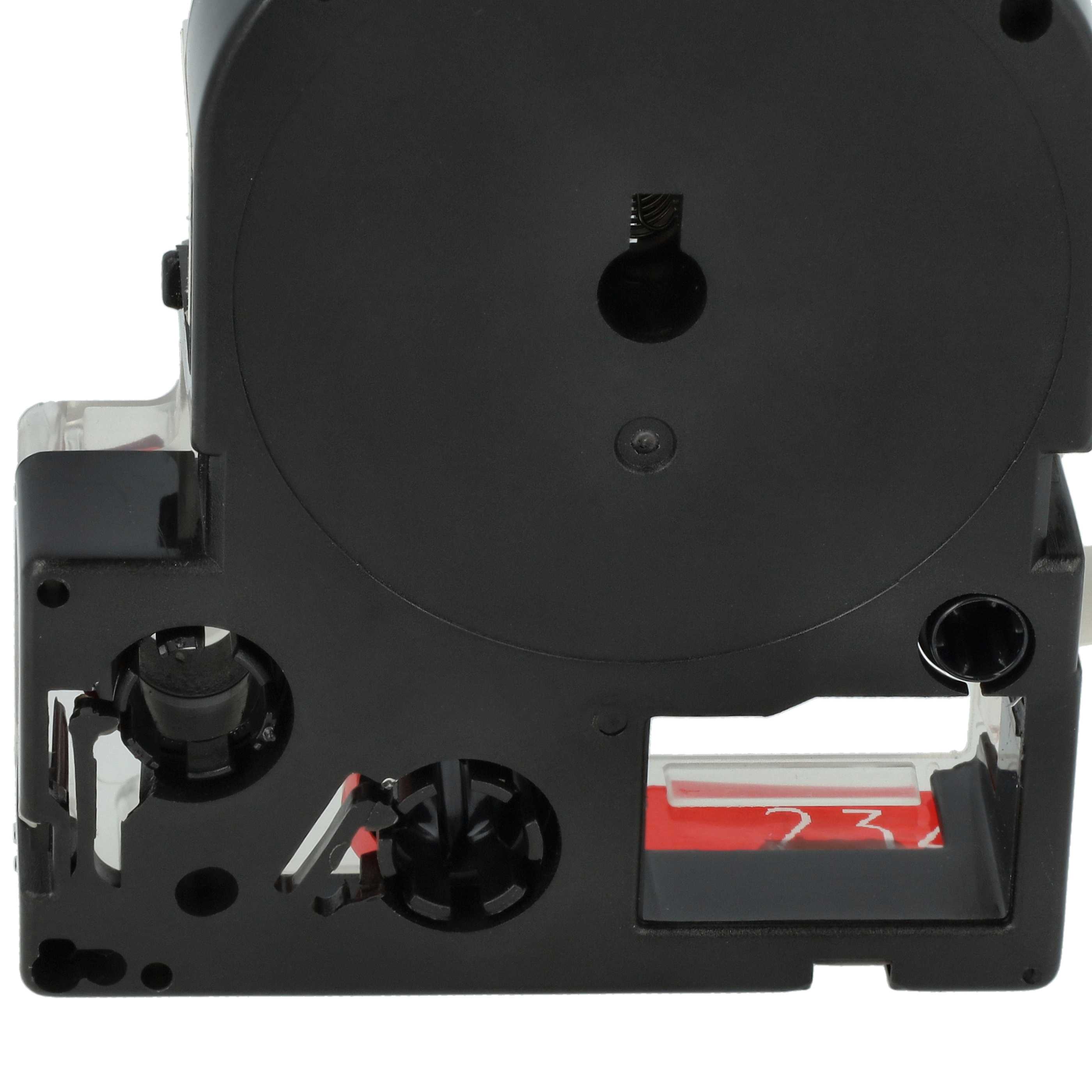 Label Tape replaces Epson LC-4WRN - 12 mm Red to White