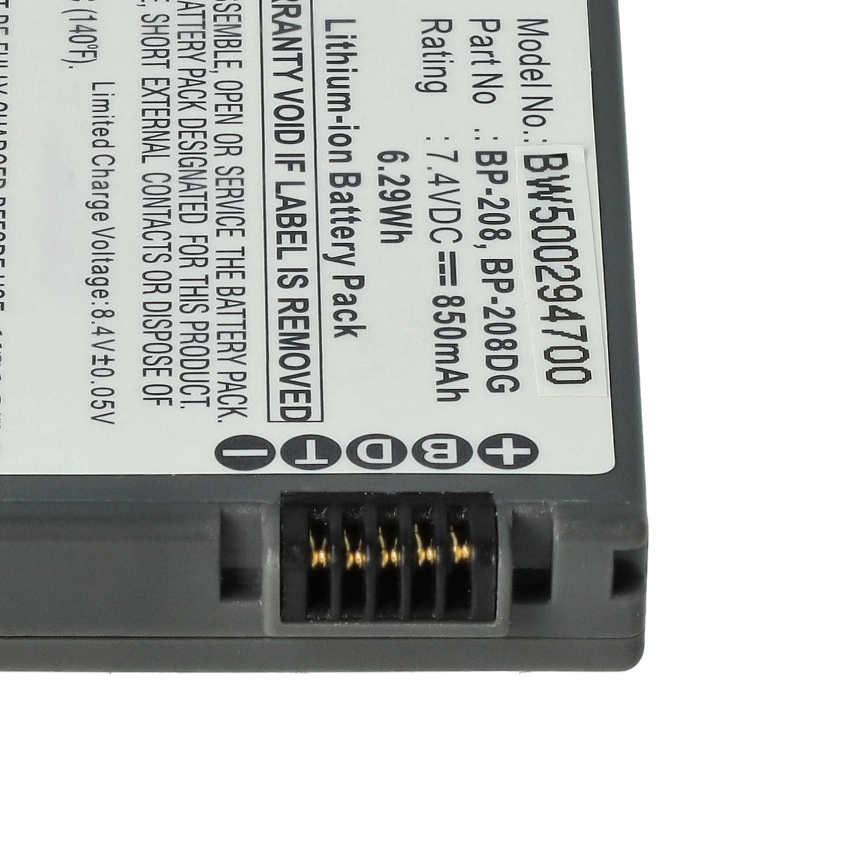 Videocamera 2x Battery replaces Canon BP-308, BP-315, BP-208 - 700 mAh 7.4 V Li-Ion