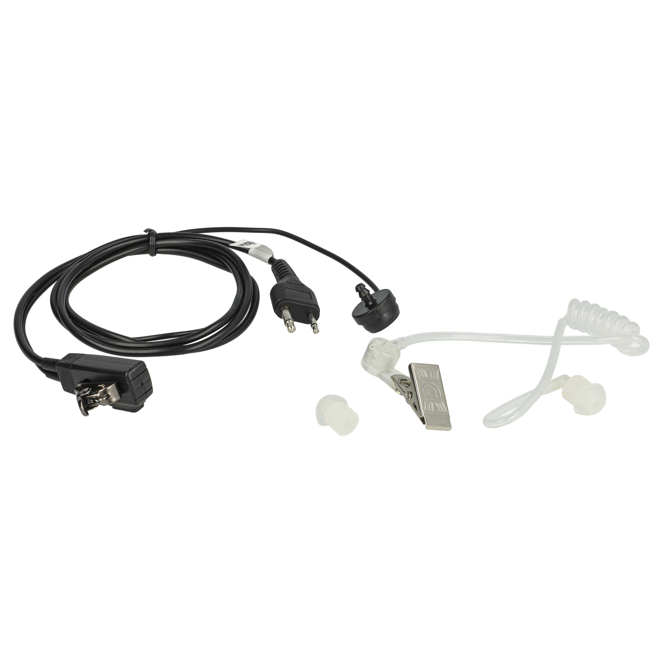 Security Radio Headset suitable for Retevis / Motorola / Hytera MTX900 - "Take Call Button", Clip Mount + Phon